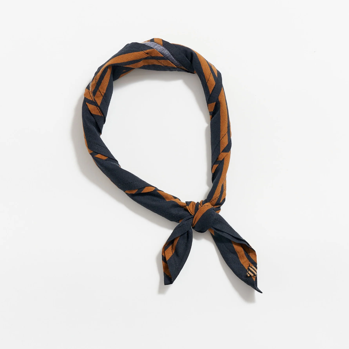 Billy Reid Heirloom Stripe Bandana Black Gold