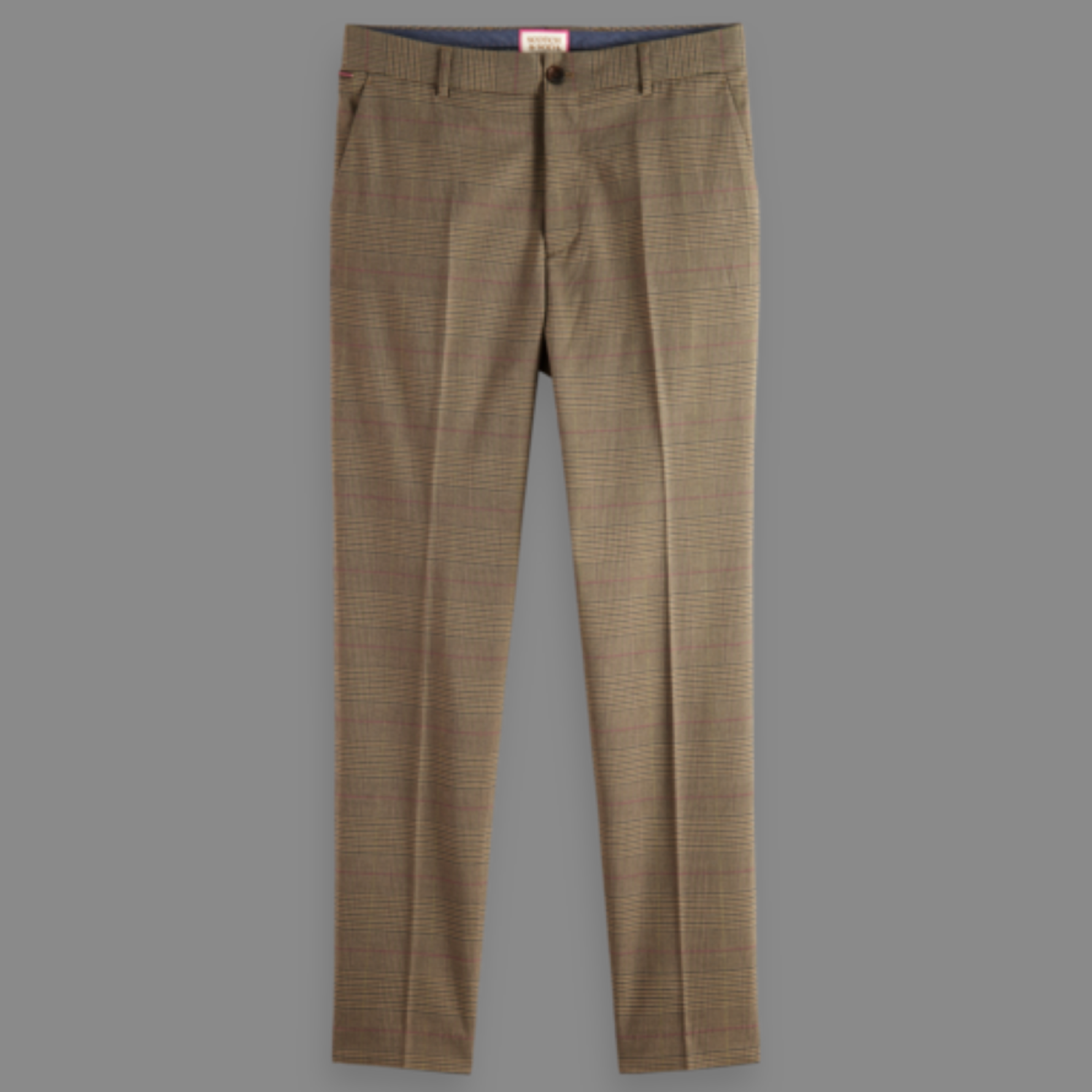 Scotch & Soda - Slim Tapered Yarn-Dyed Check Pants - Taupe – ULAH