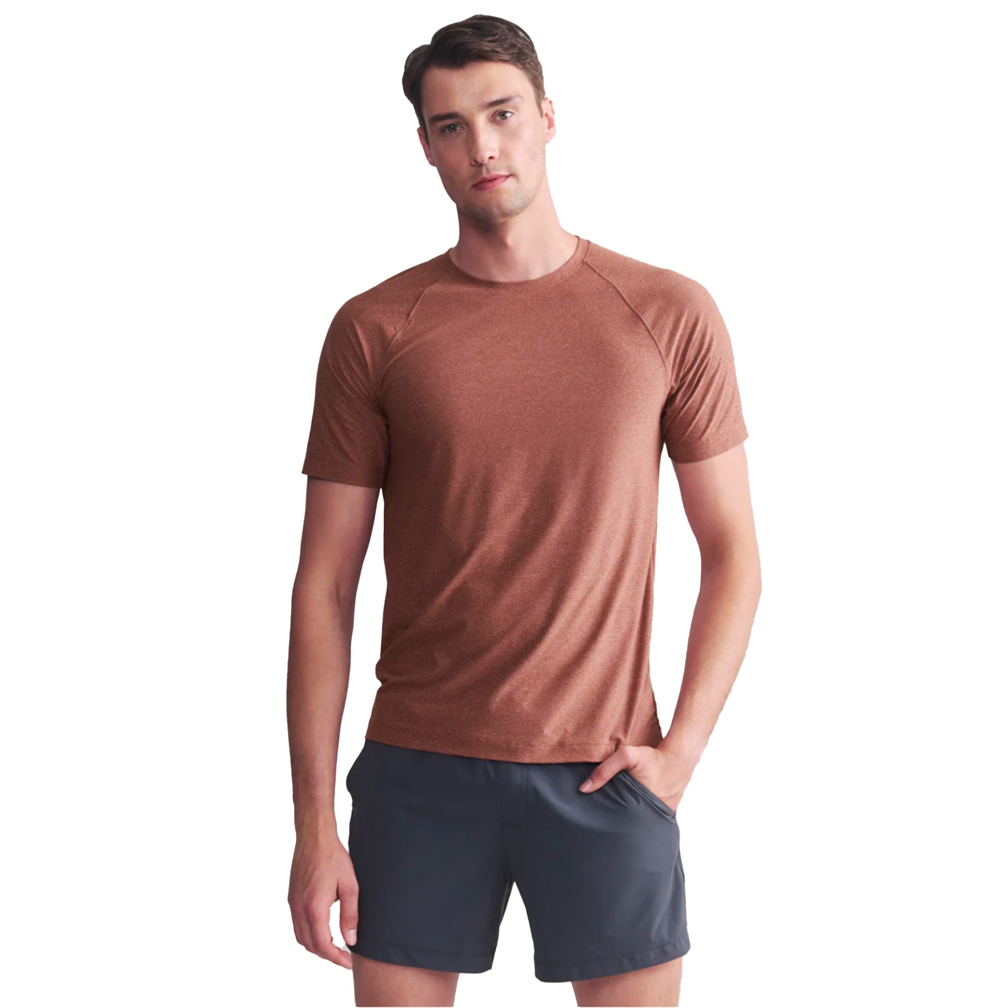 Rhone - Reign Short Sleeve - Cinnamon Heather