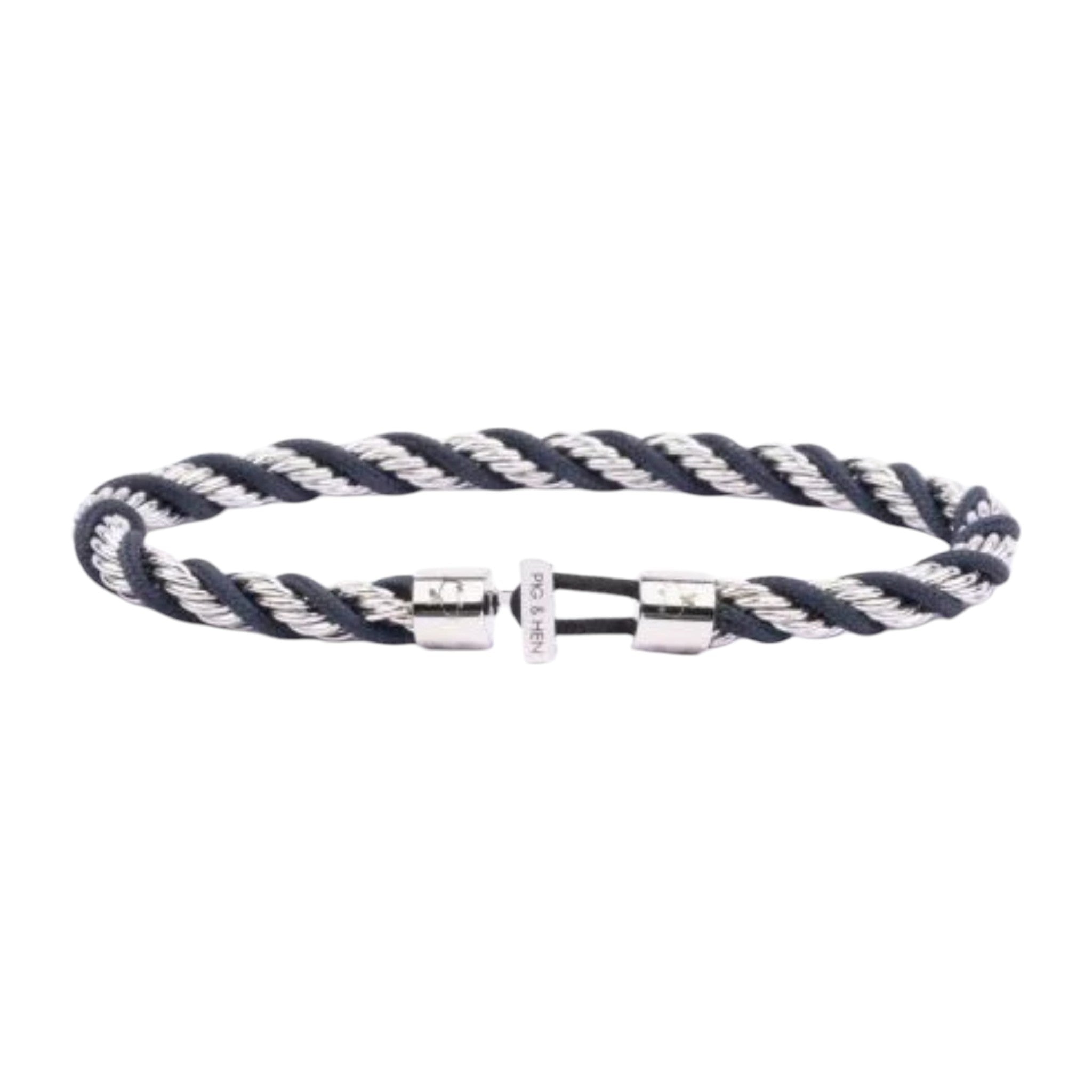 Pig & Hen - Catena Twisted Bracelet - Navy | Silver