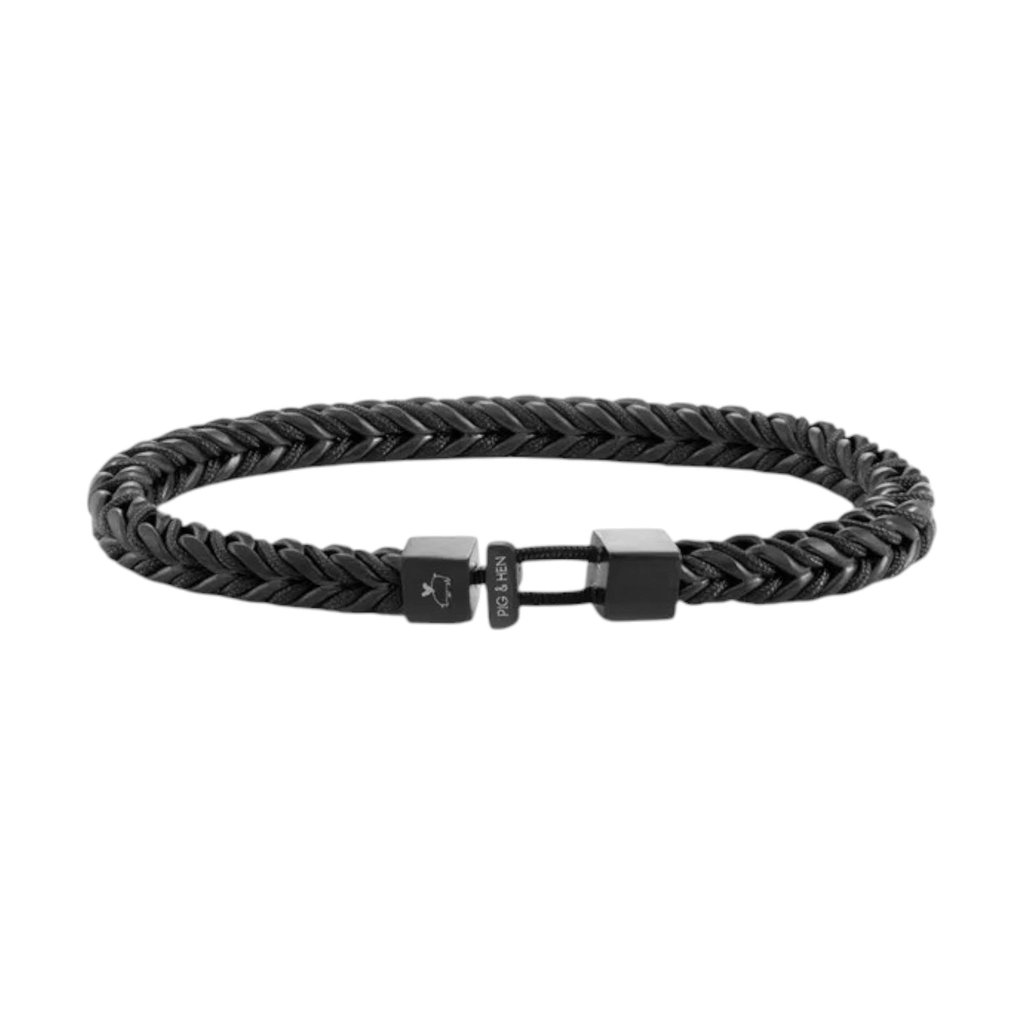 Pig & Hen - Catena Foxtail Bracelet - Black / Black