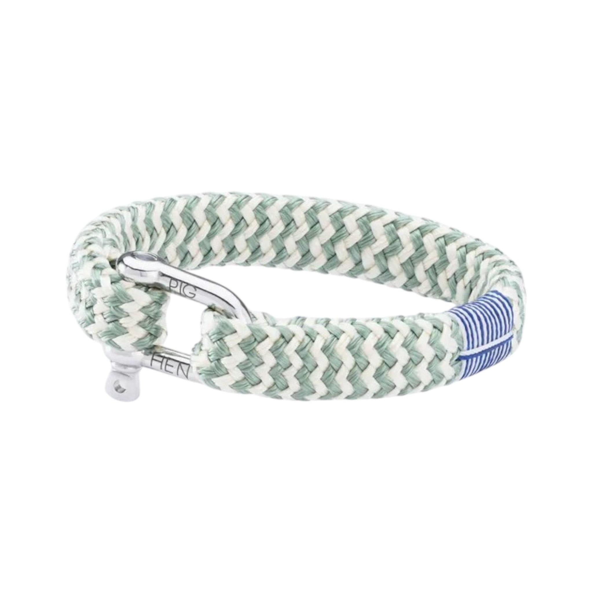 Pig & Hen - Gorgeous George Bracelet - Cream / Atlas Green / Silver