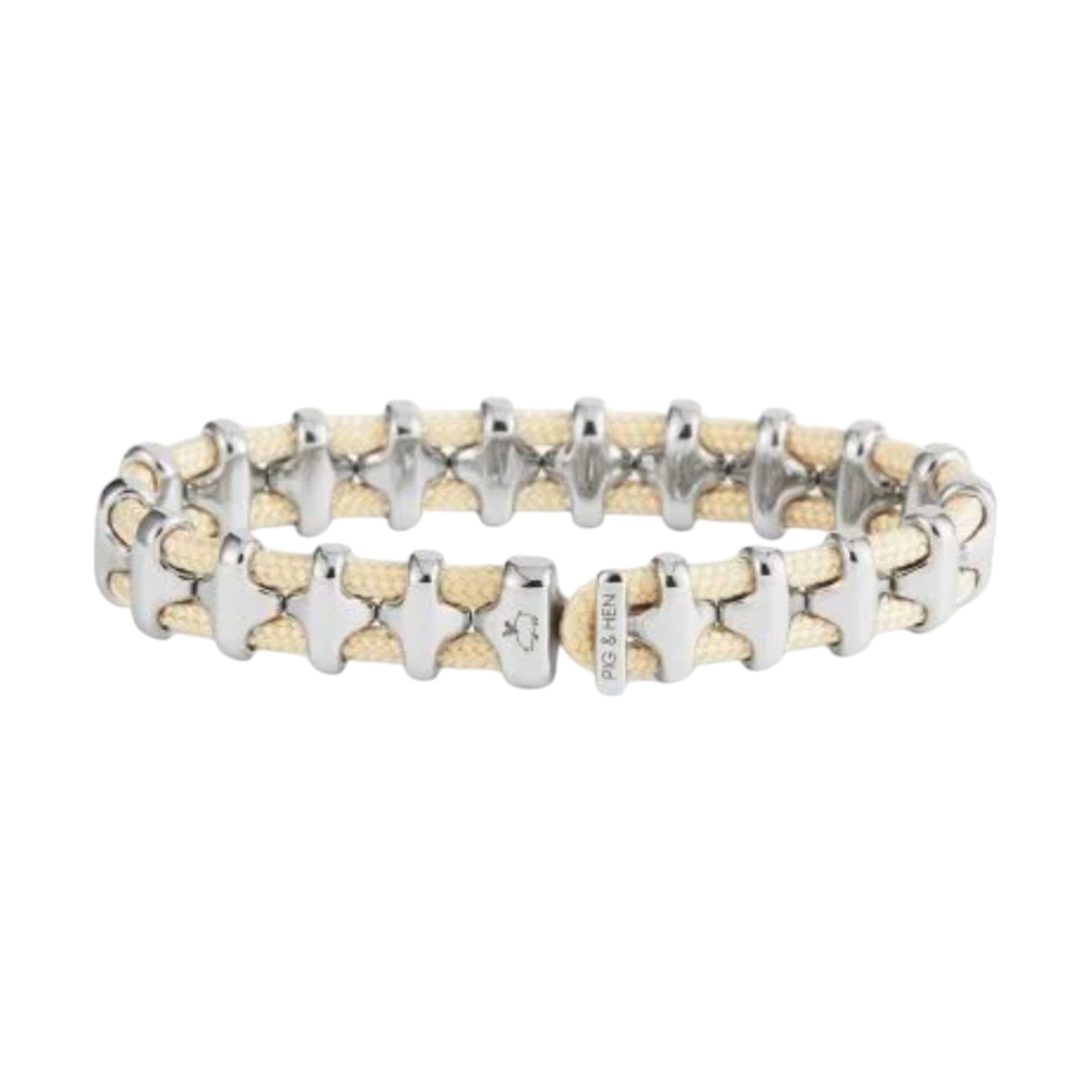 Pig & Hen - Bold Bob Bracelet - Ivory / SIlver