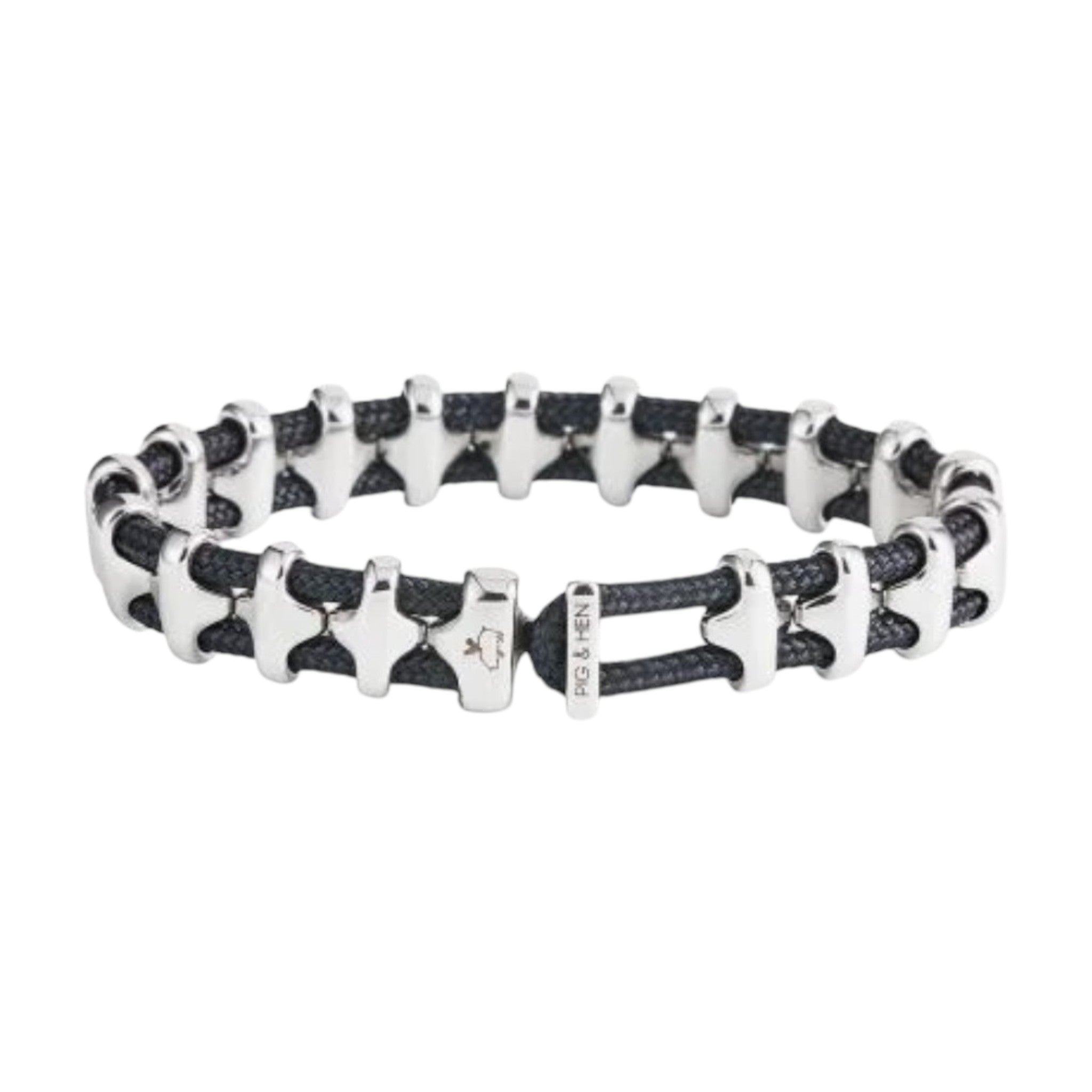 Pig & Hen - Bold Bob Bracelet - Navy / Silver