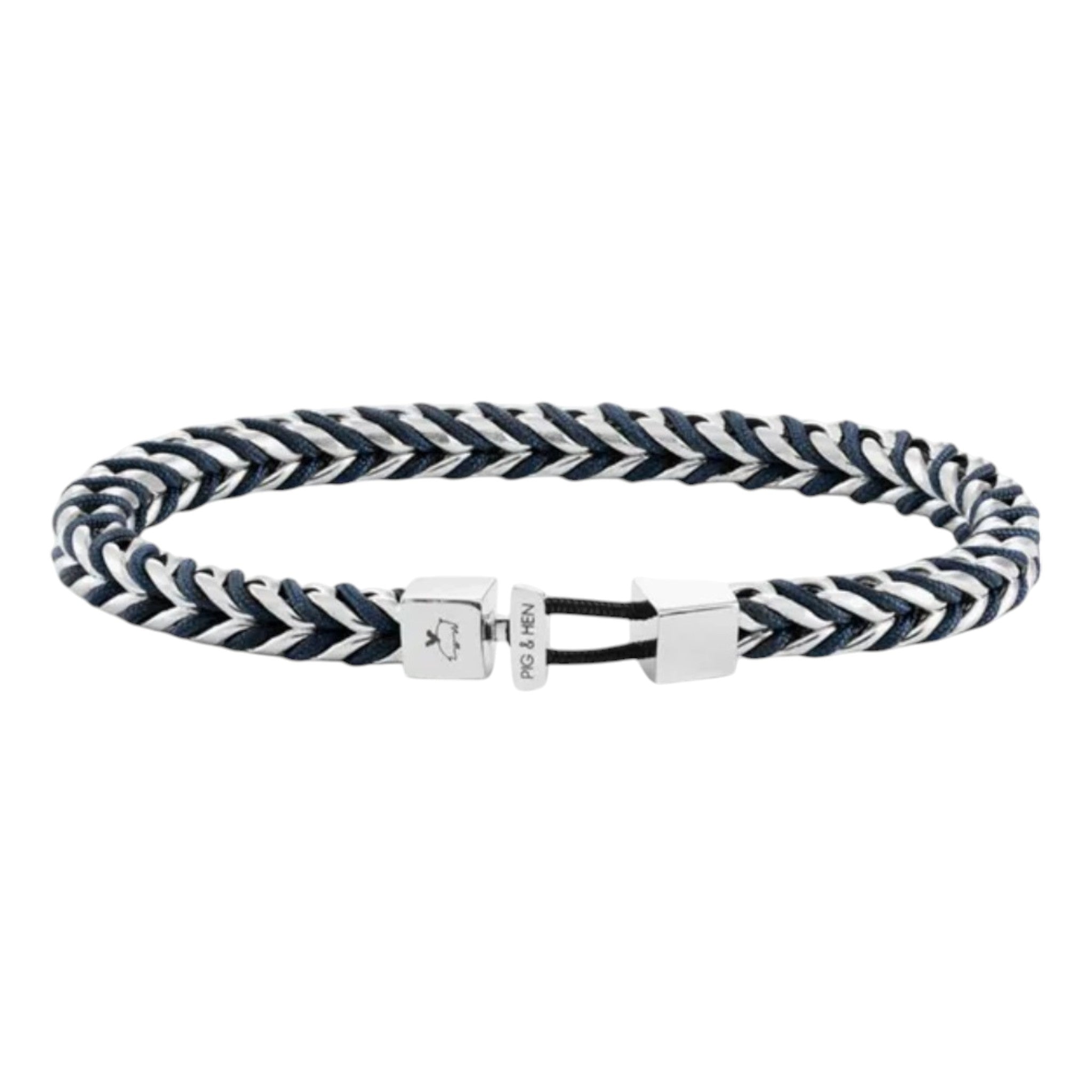 Pig & Hen - Catena Foxtail Bracelet - Navy / Silver