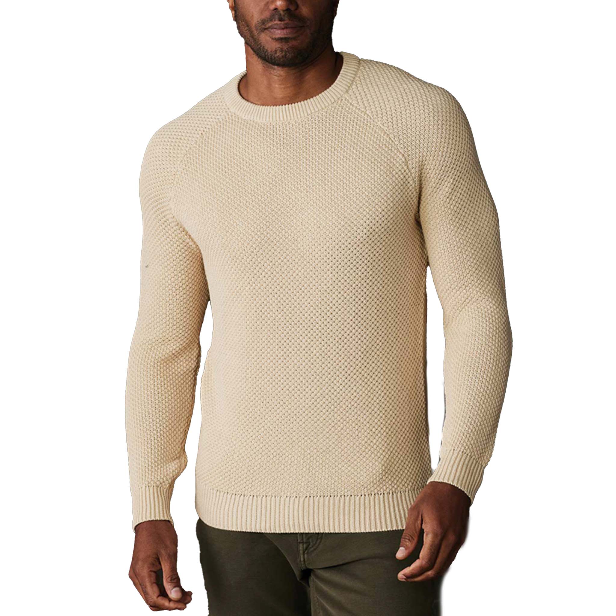 The Normal Brand - Moss Stitch Crew Sweater - Tan