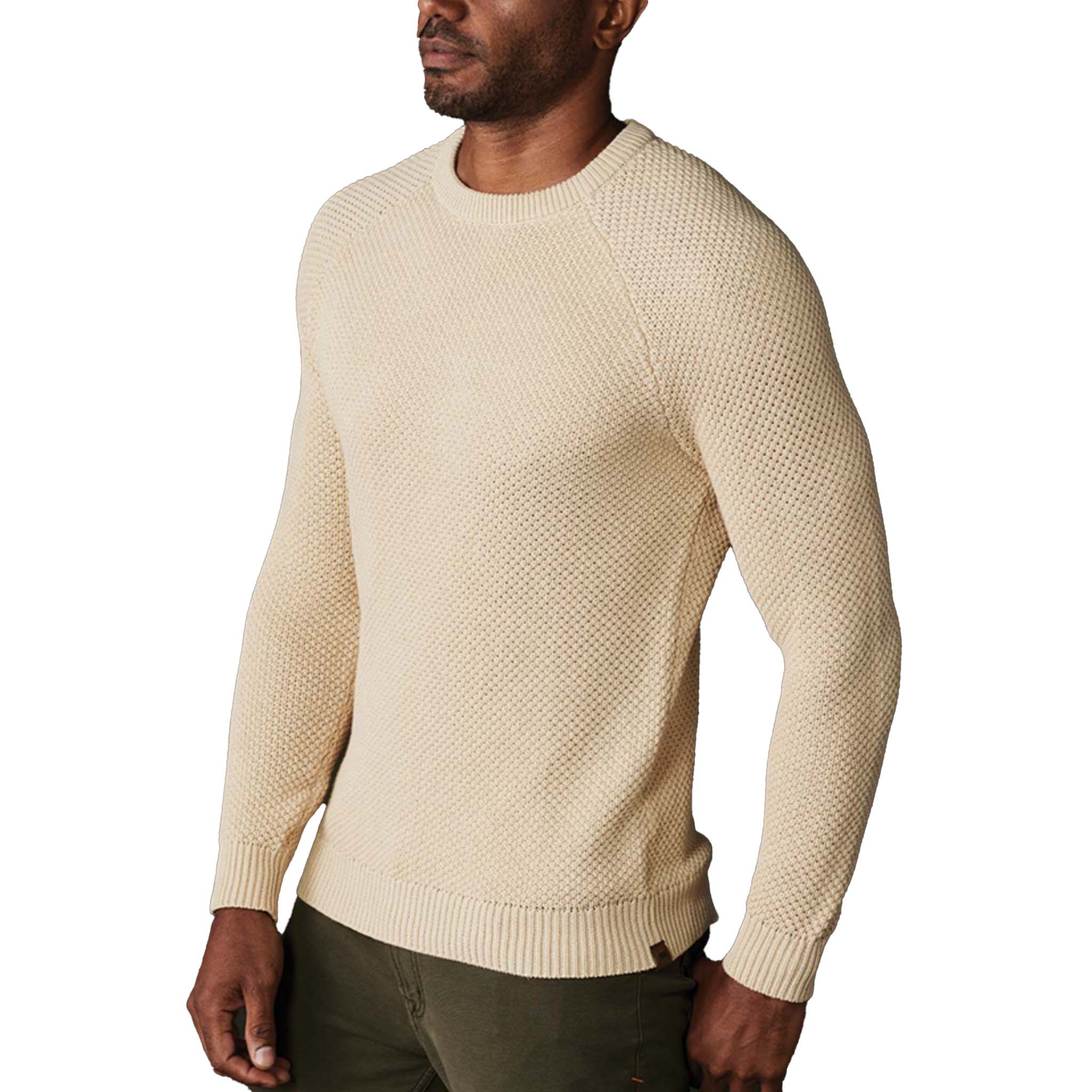 The Normal Brand - Moss Stitch Crew Sweater - Tan