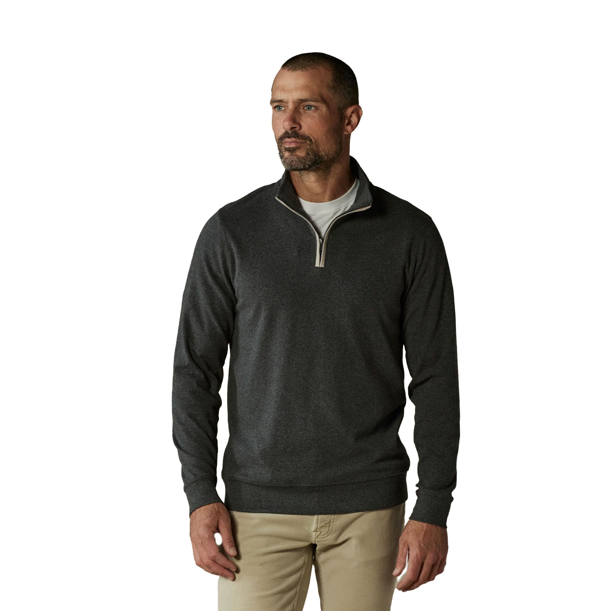 The Normal Brand - Puremeso Weekend Quarter Zip - Charcoal