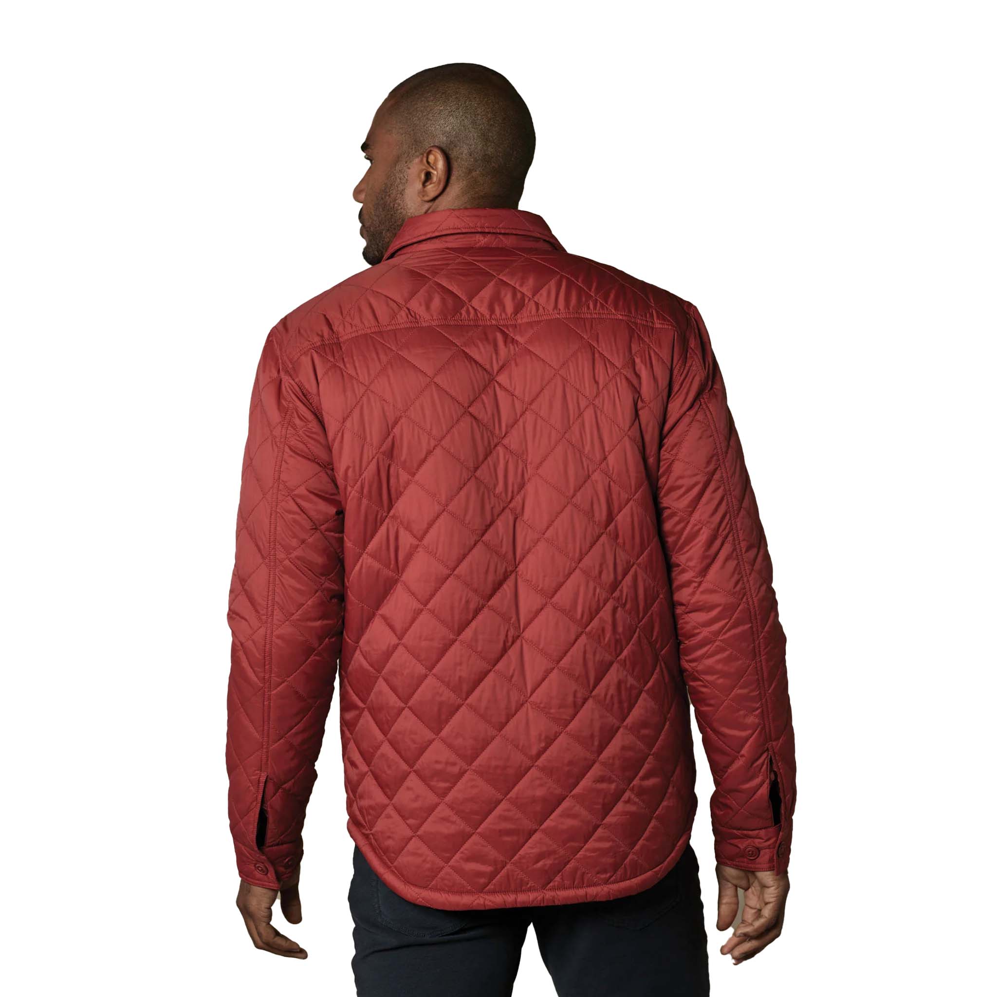 The Normal Brand - Quilted Sherpa Lined Shacket - Scarlet