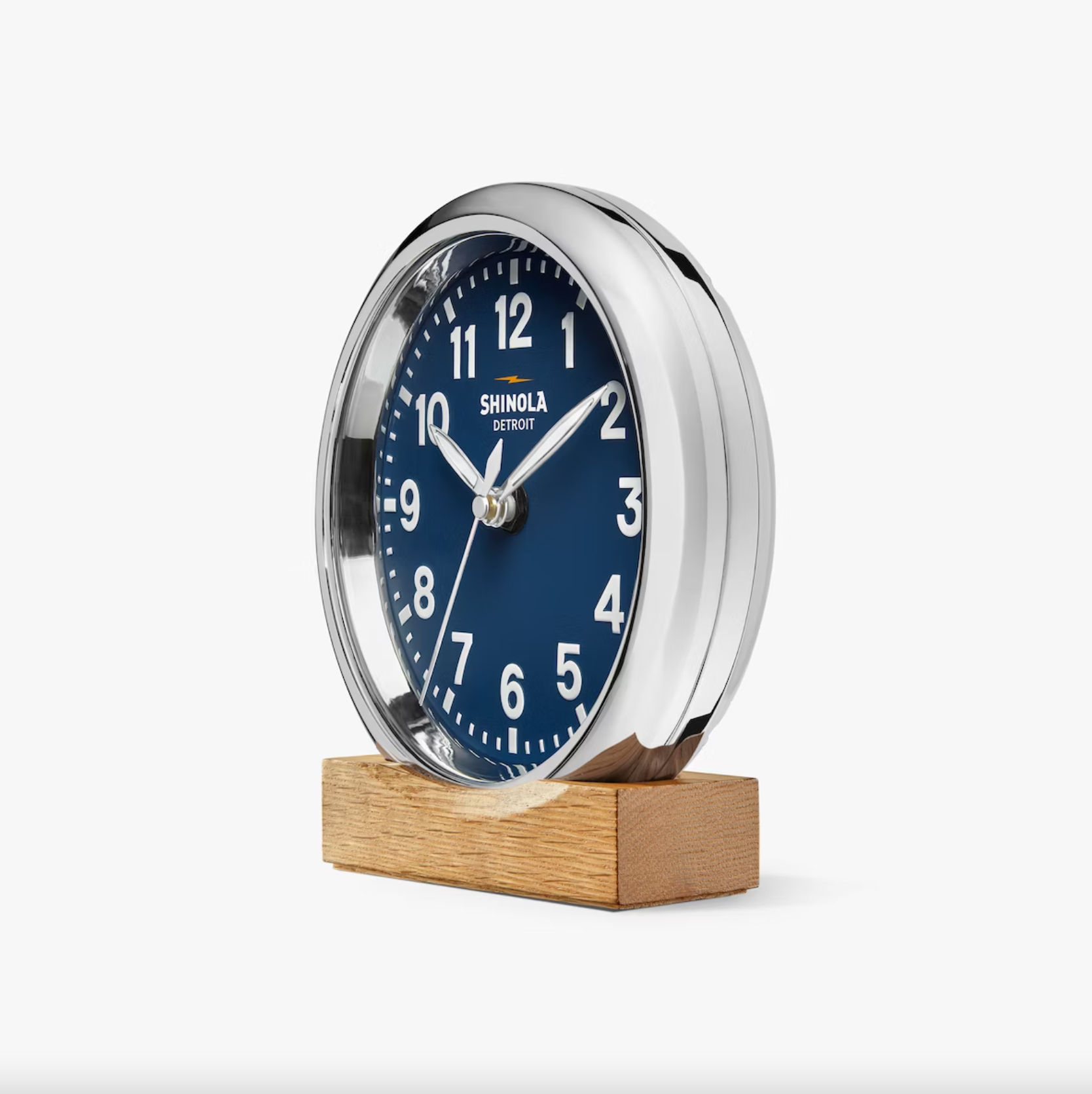 Runwell Desk Clock, Black + Black