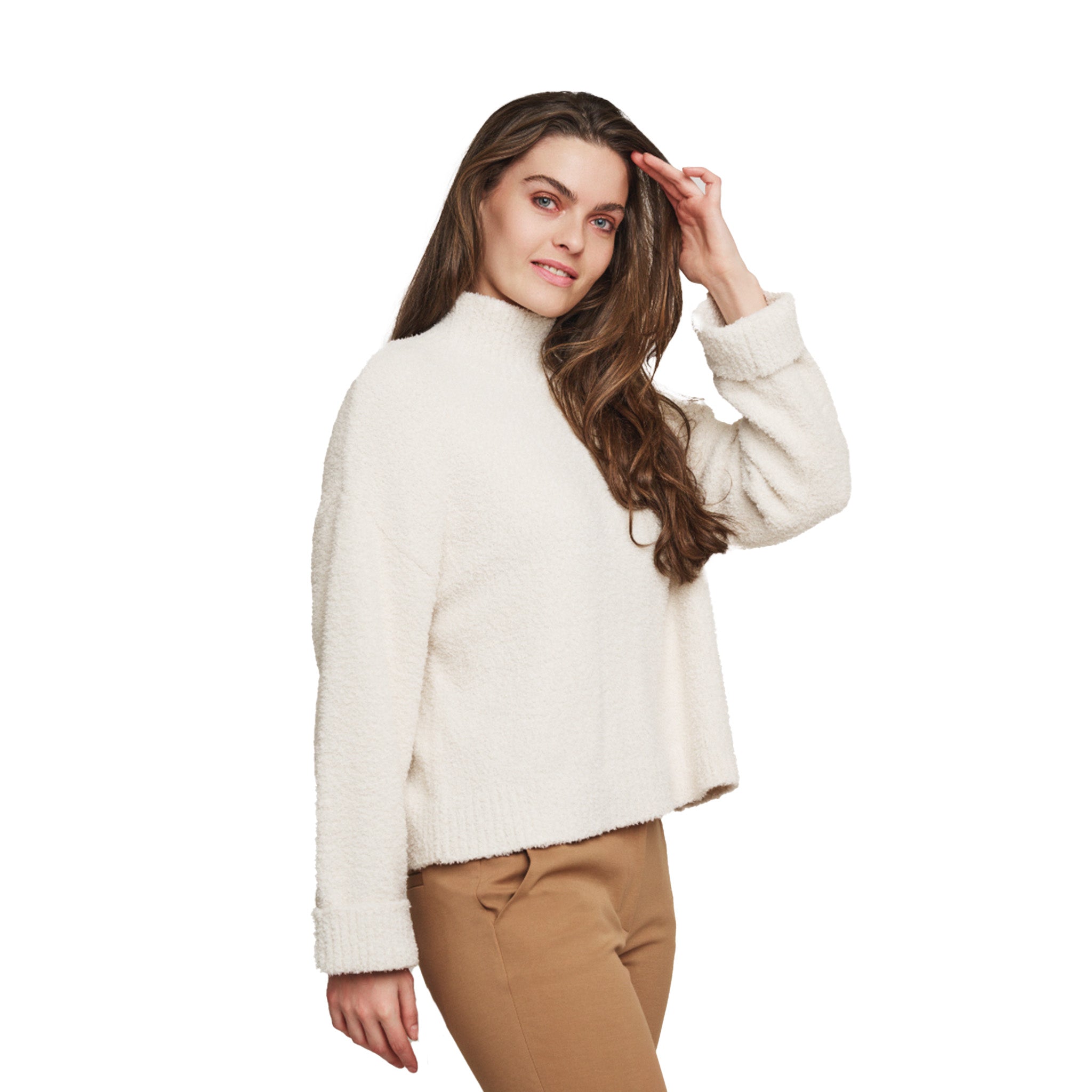 Rino & Pelle - Karen Mock Neck Sweater - Snow White