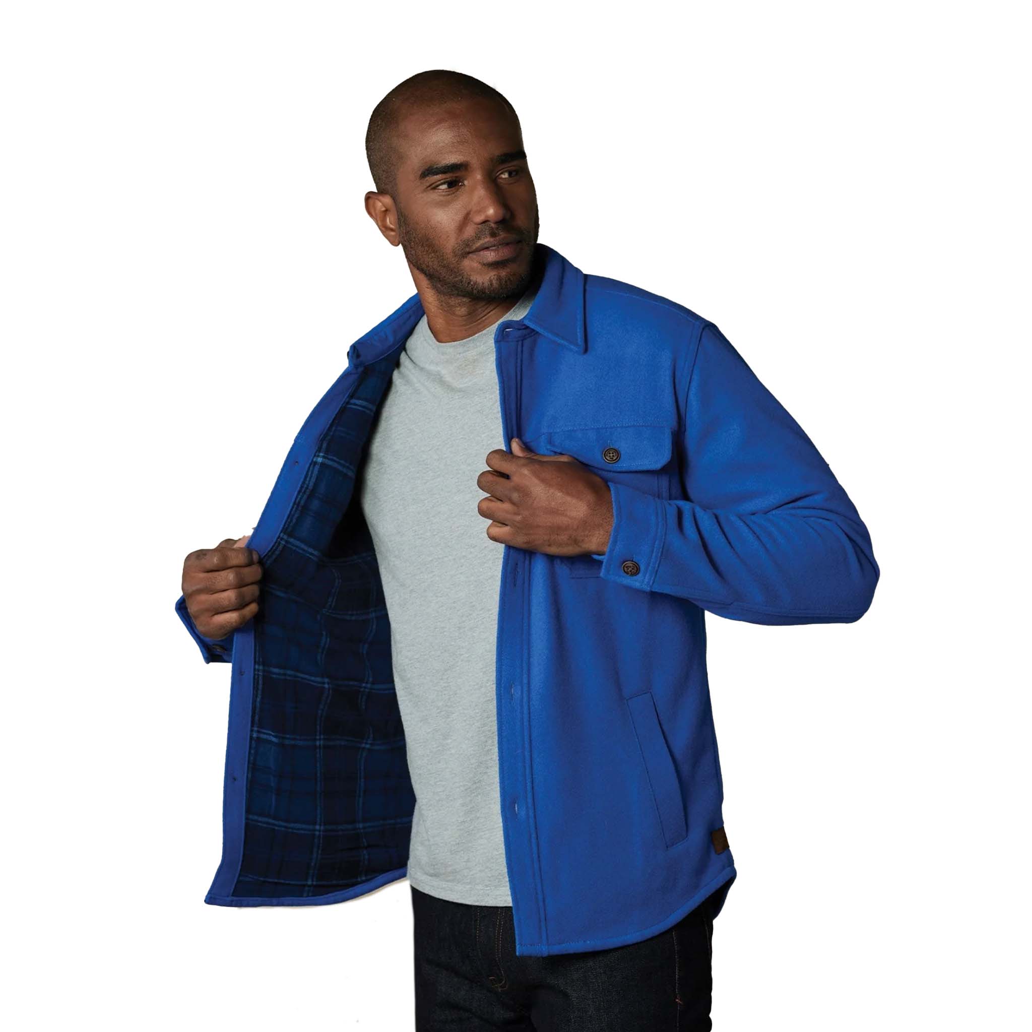 The Normal Brand - Brightside Flannel Lined Work Jacket - Cobalt