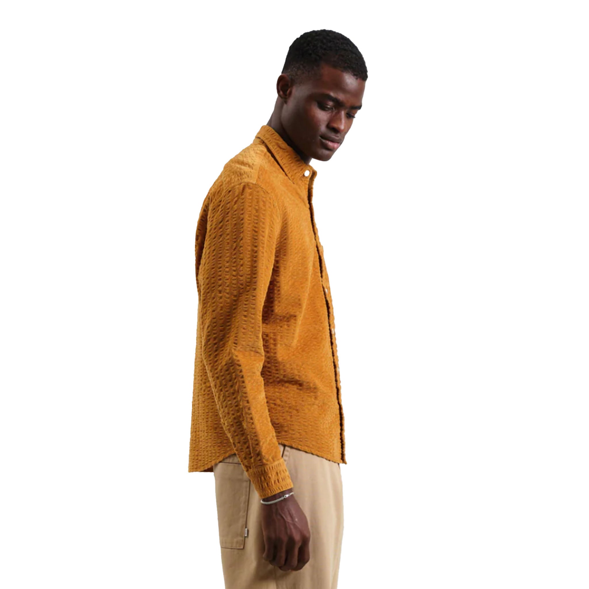 Wax London - Shelly Seersucker Cord Shirt - Tan