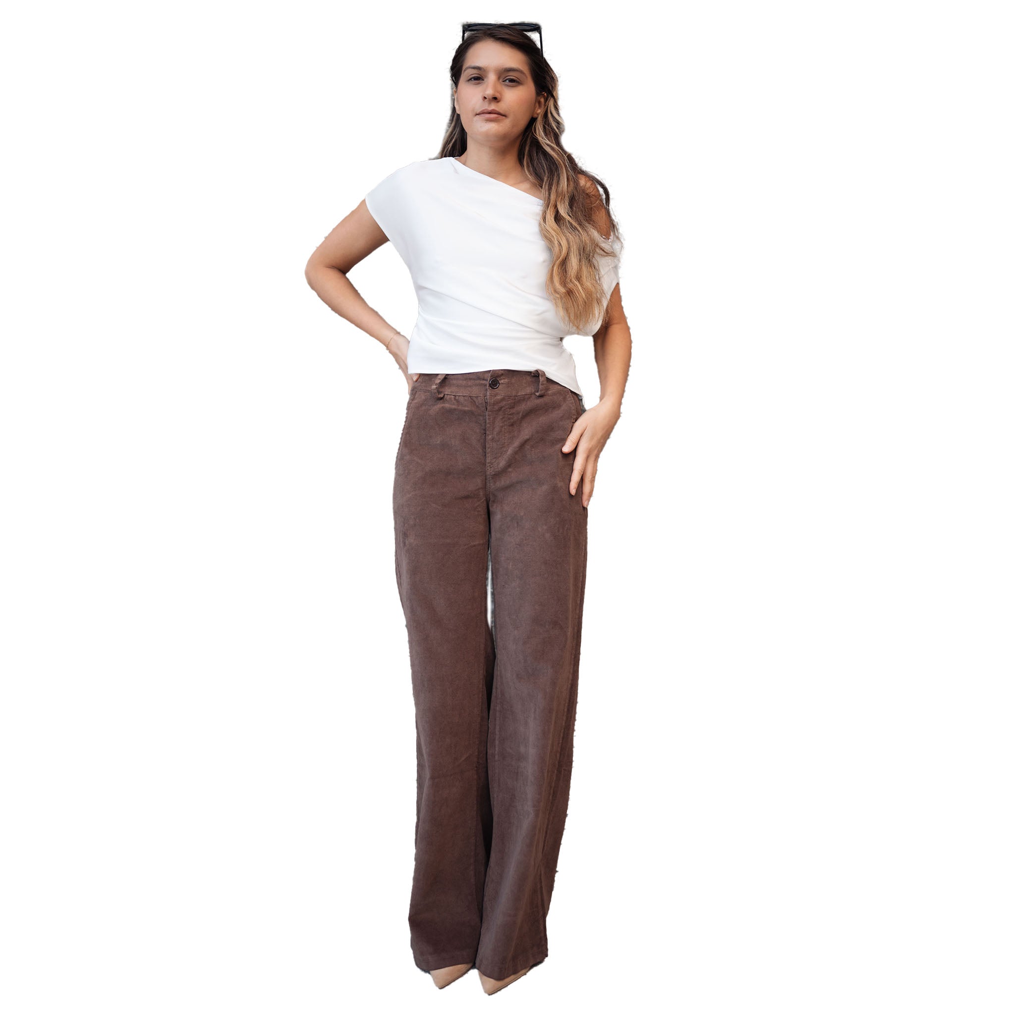 Astrid - Chord Pant - Chocolate