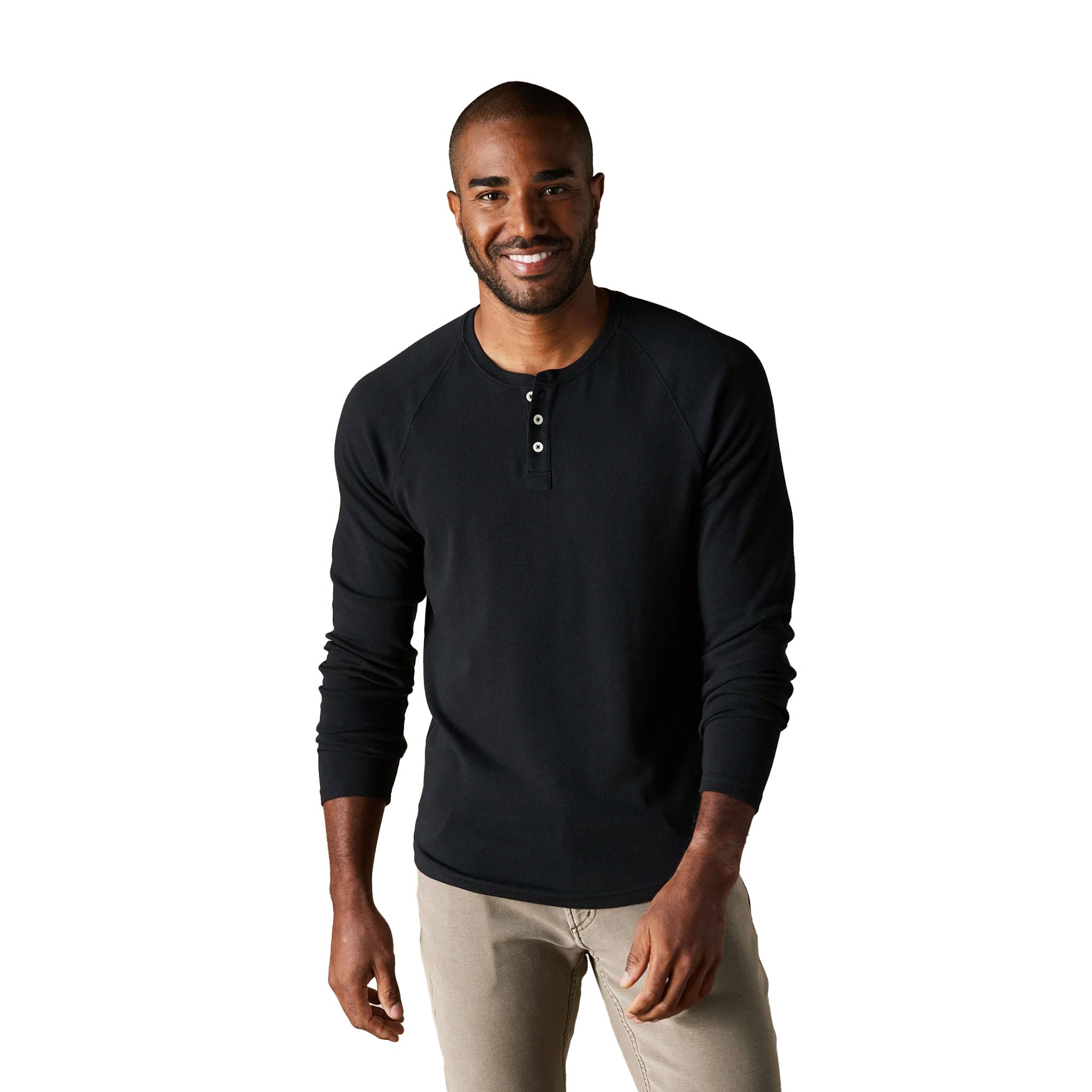 The Normal Brand - Puremeso Everyday Henley - Black