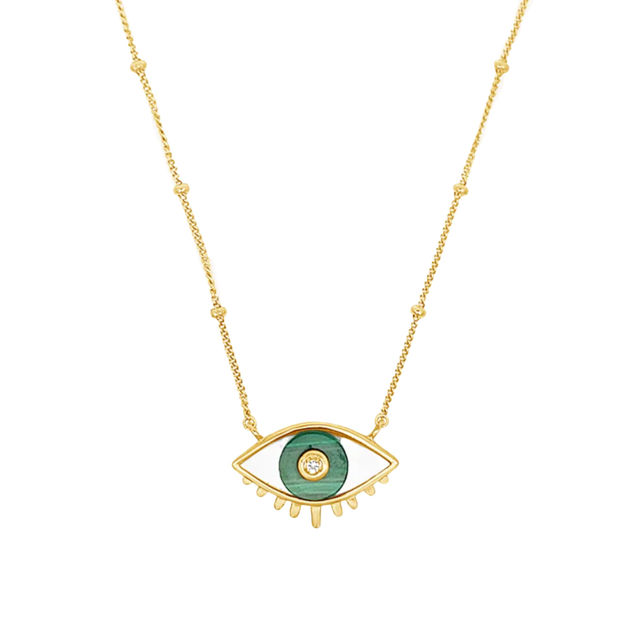 Sierra Winter - Lover's Eye Necklace - Malachite