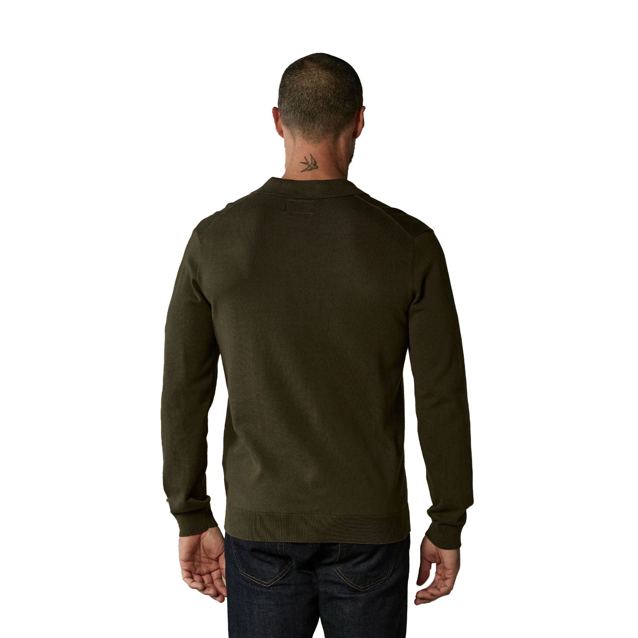 The Normal Brand - Robles Knit Long Sleeve Polo - Alpine