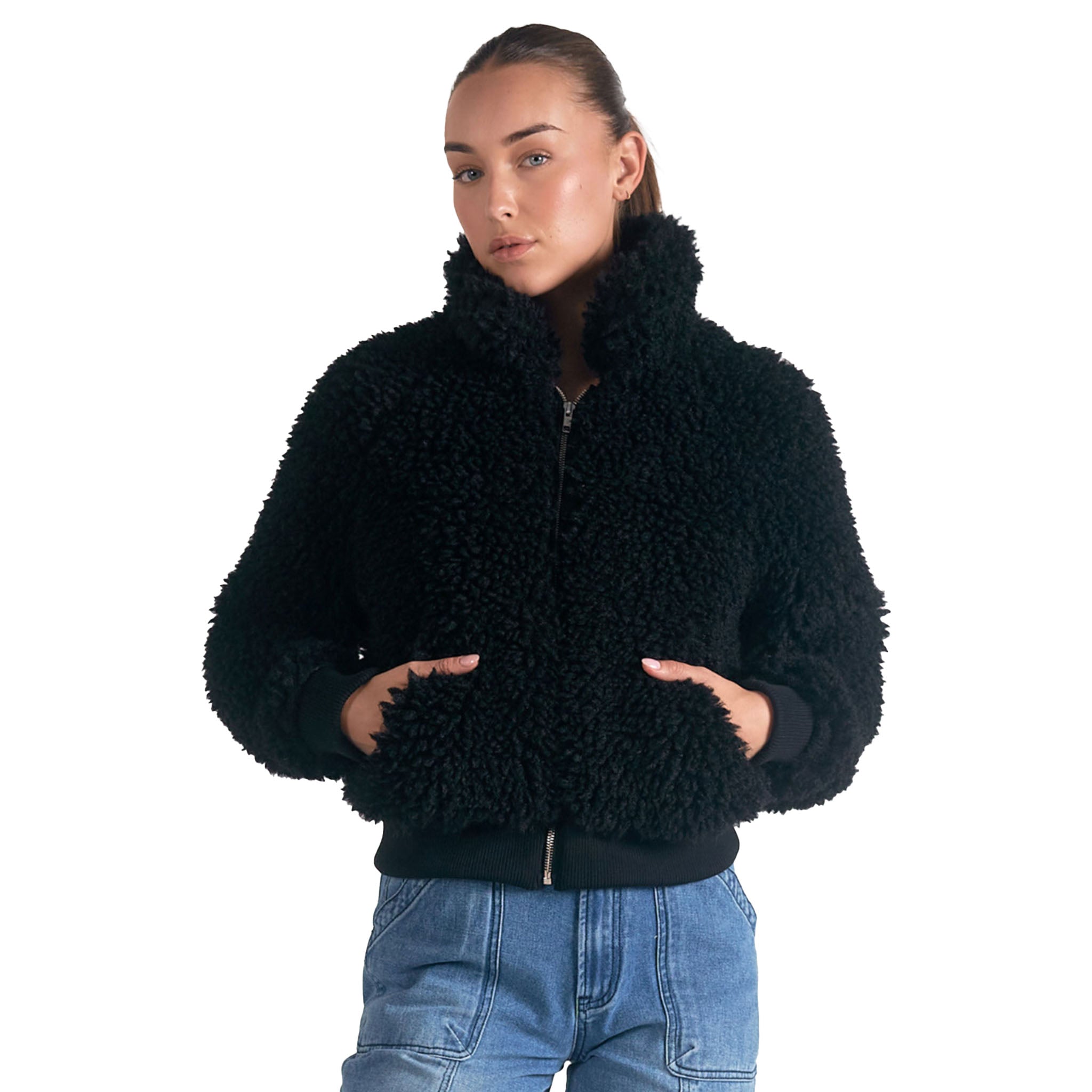 Elan - Sherpa Jacket - Black