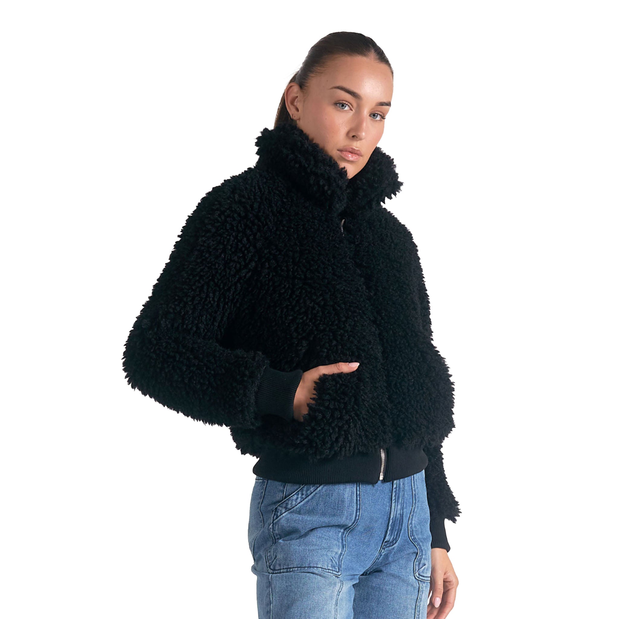 Elan - Sherpa Jacket - Black