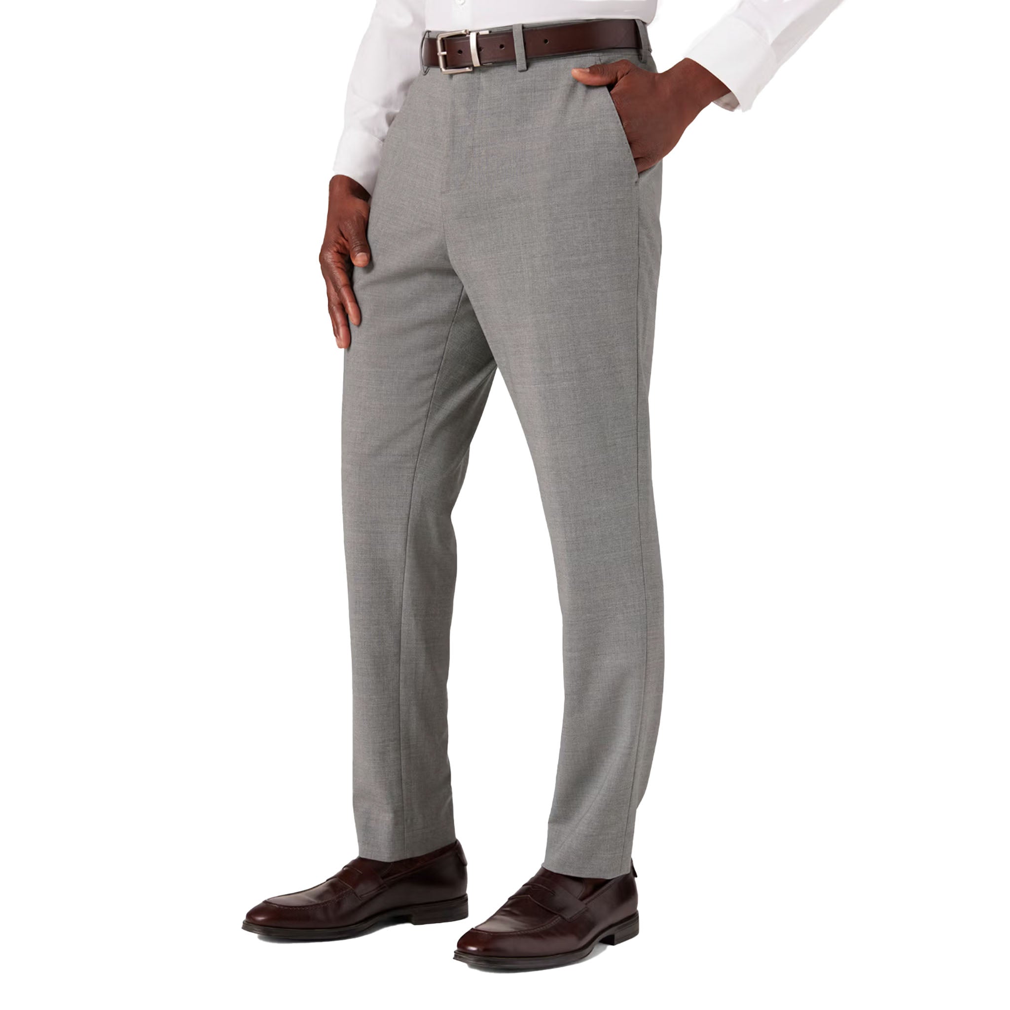 Mizzen + Main - Fresco Slim Suit Pant - Nickel Heather