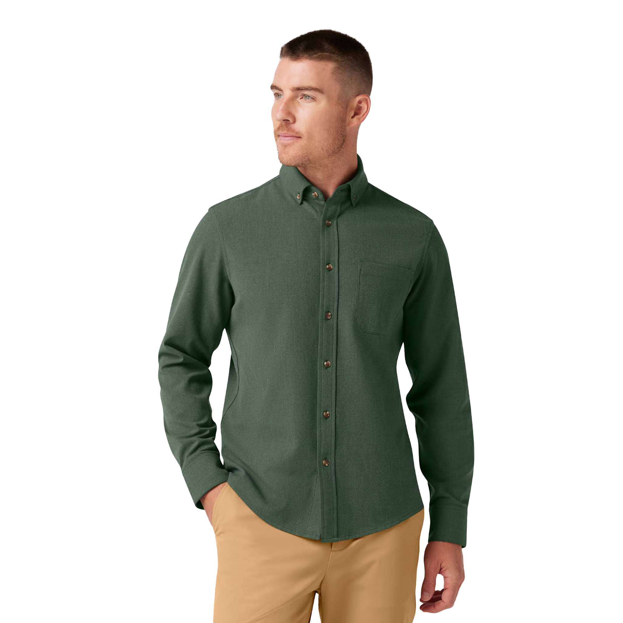 Mizzen + Main - City Flannel - Spruce Heather