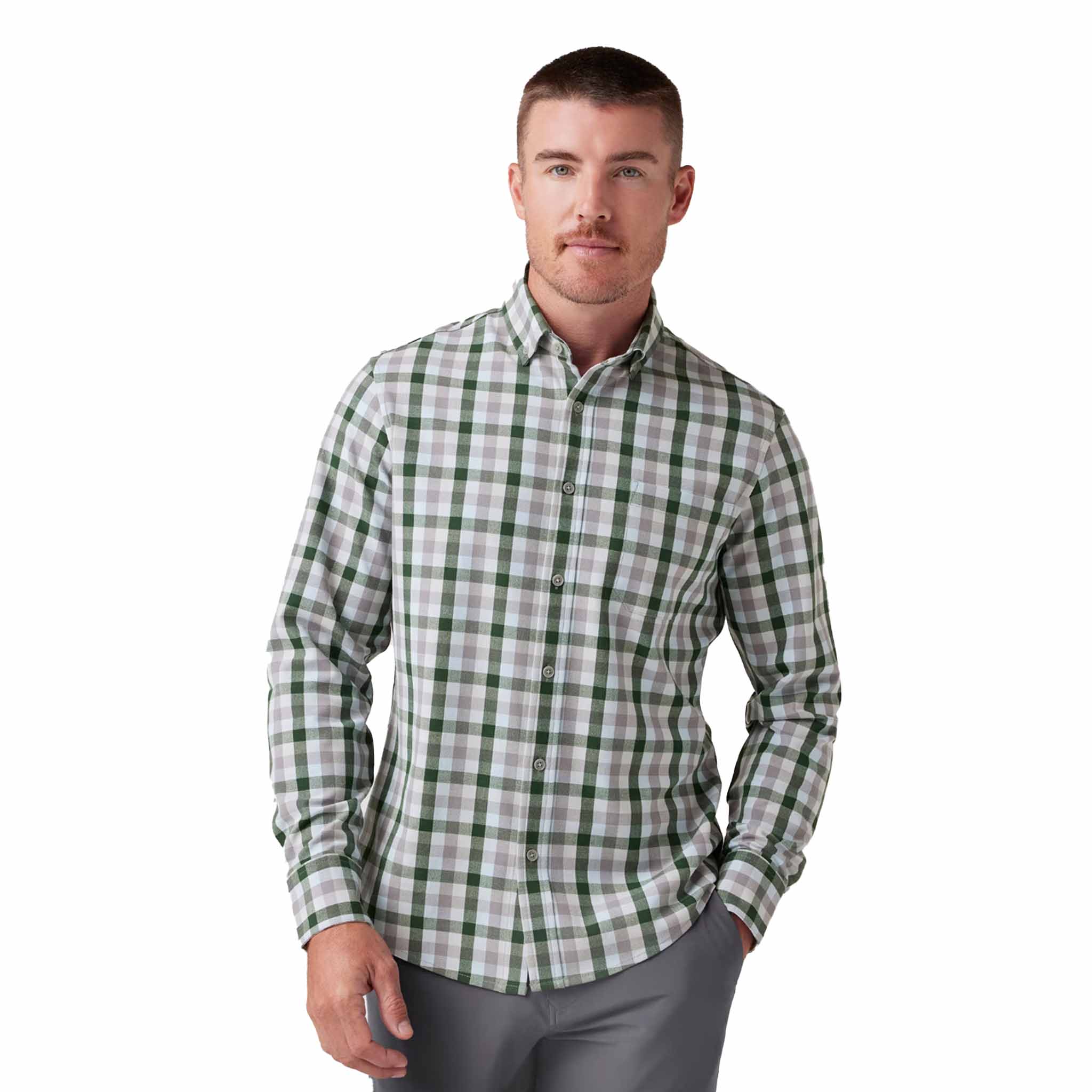 Mizzen + Main - City Flannel - Spruce Multi Check