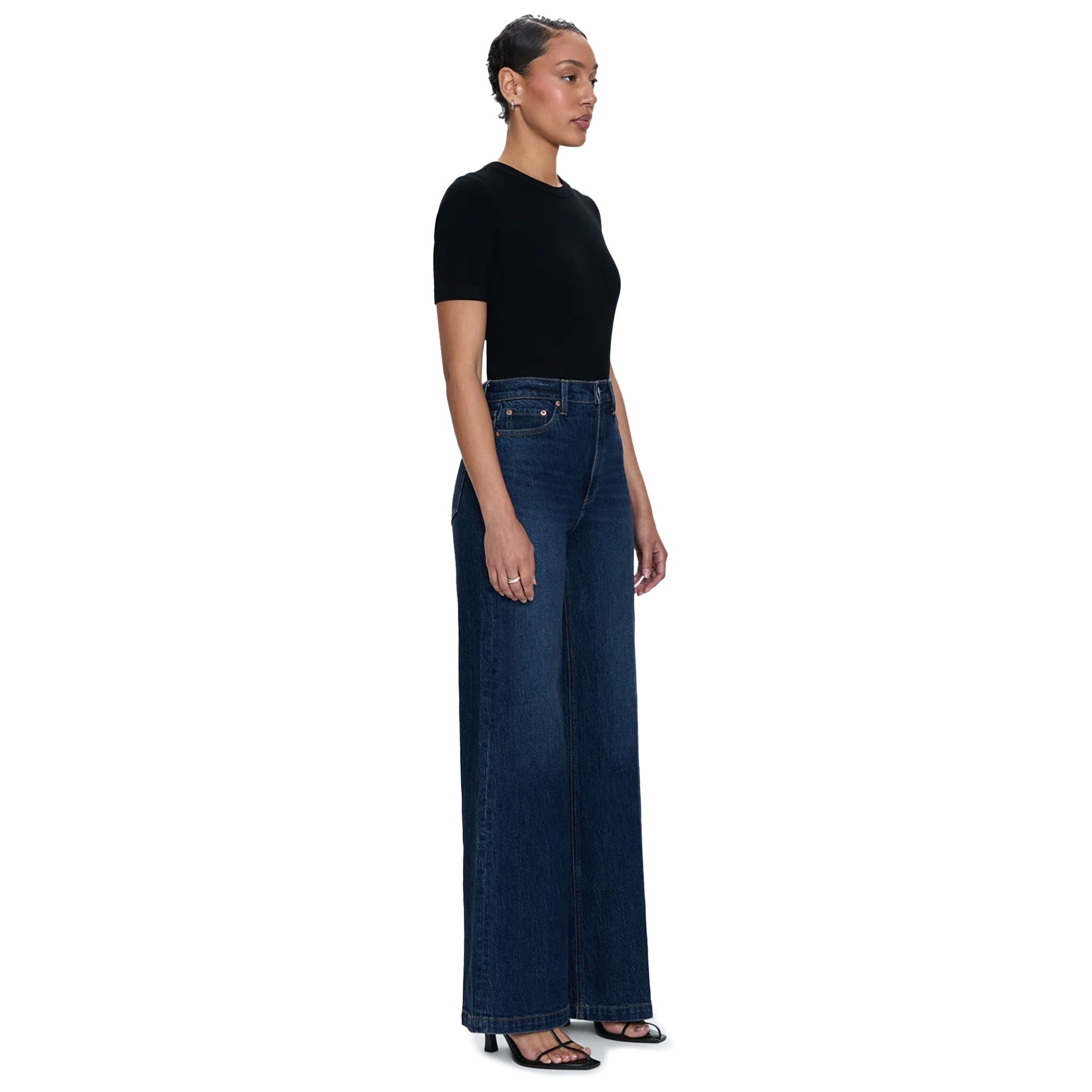 Pistola - Lana High Rise Wide Leg Denim - Elevation