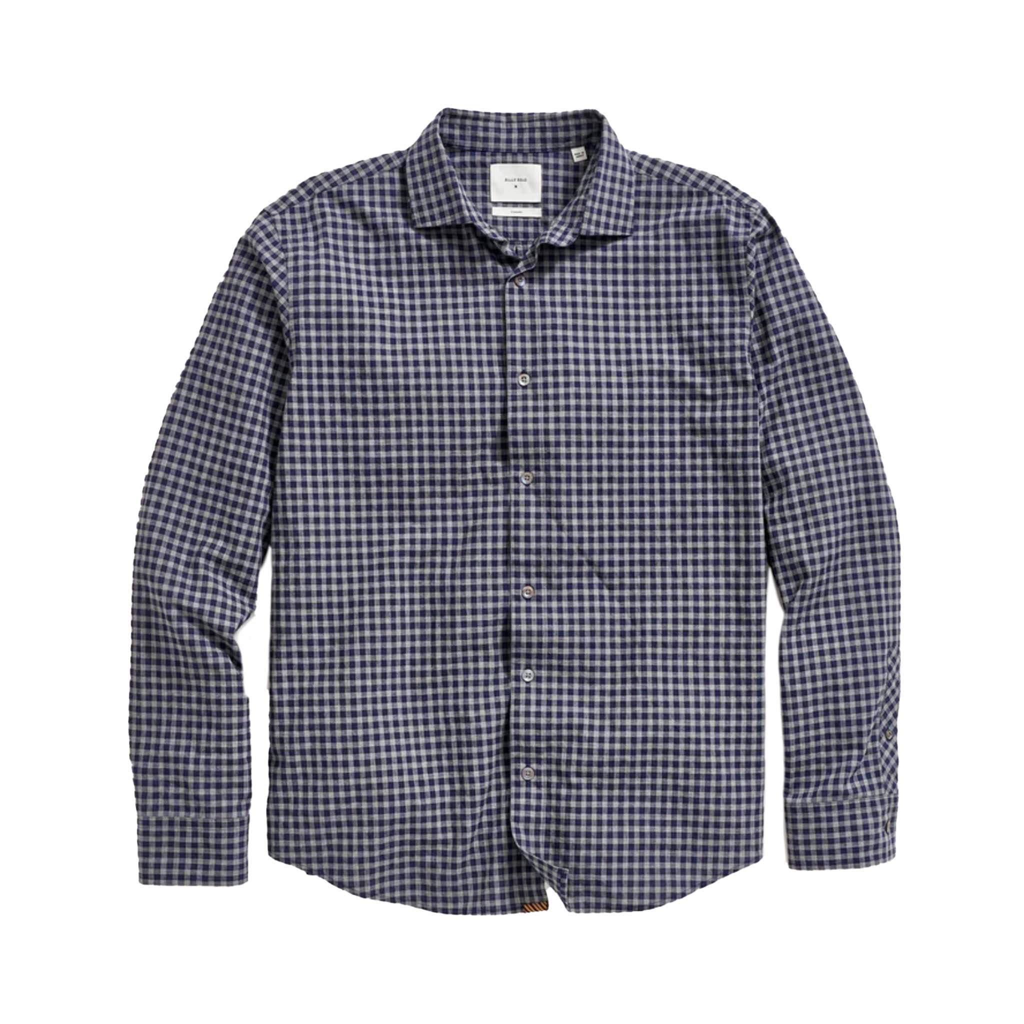 Billy Reid - Plaid Check Hutcheson Sport Shirt - Navy / Grey