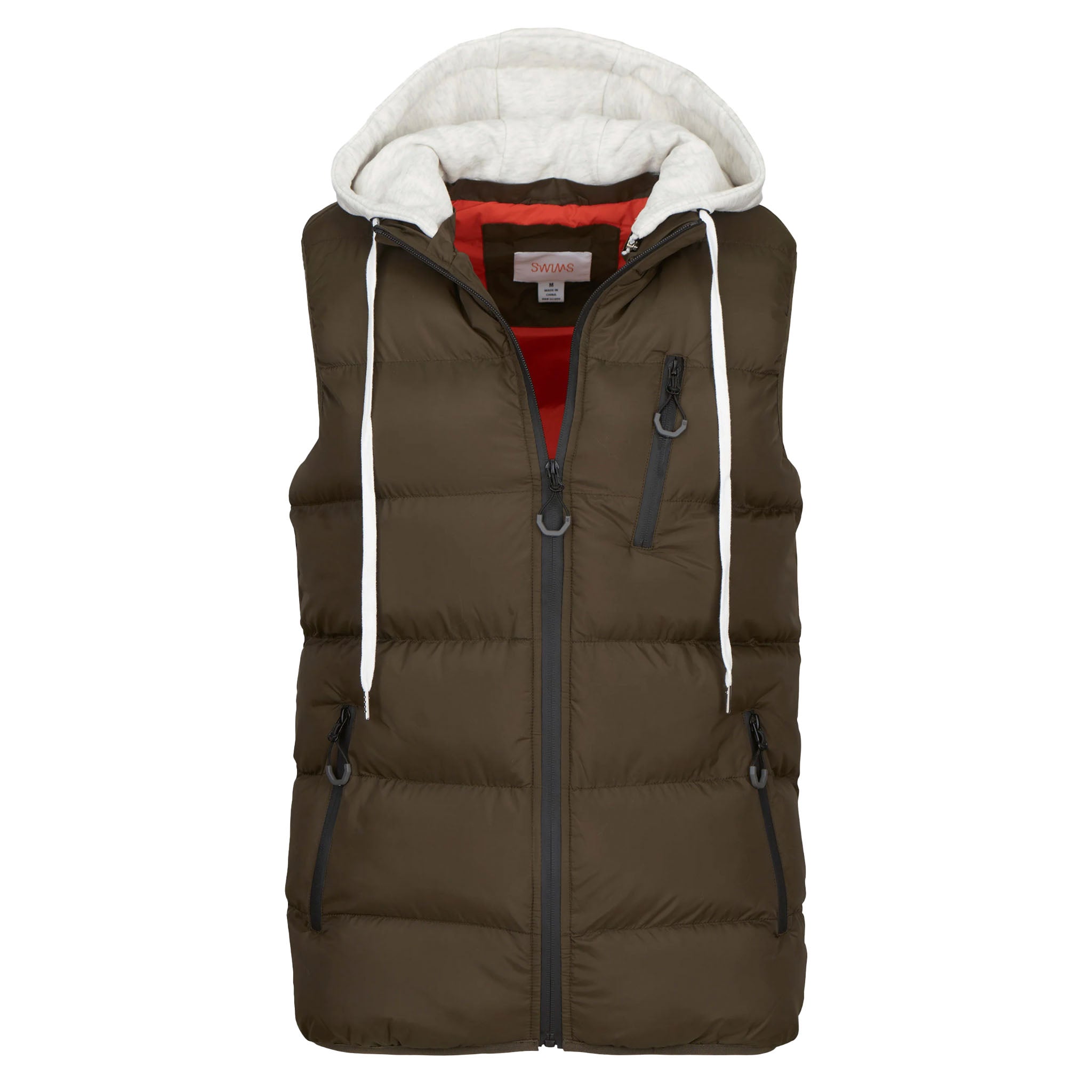 SWIMS - Helg Hoodie Puffer Vest - Brown