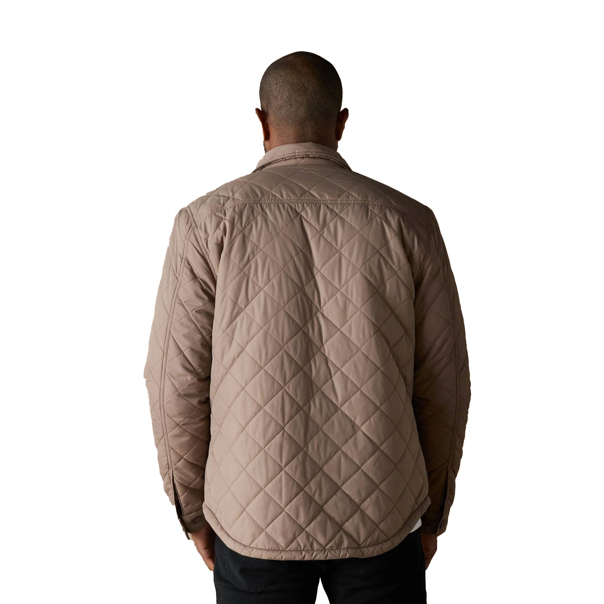 The Normal Brand - Quilted Sherpa Lined Shacket - Pine Bark