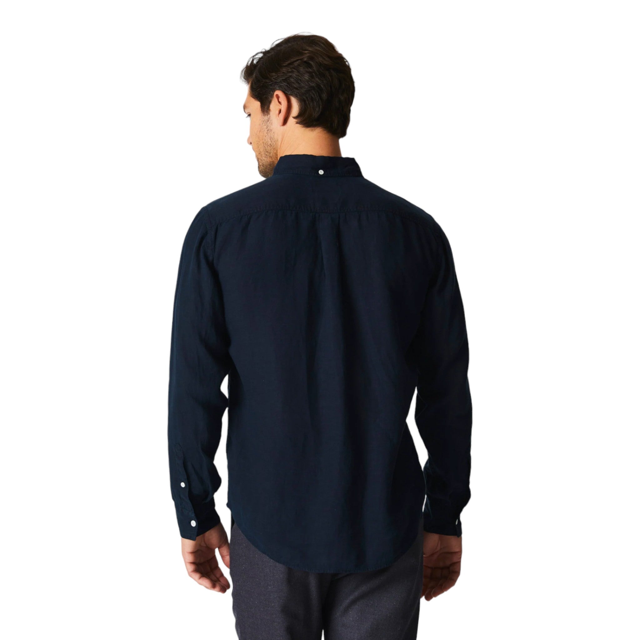 Carbon blue button down shirt