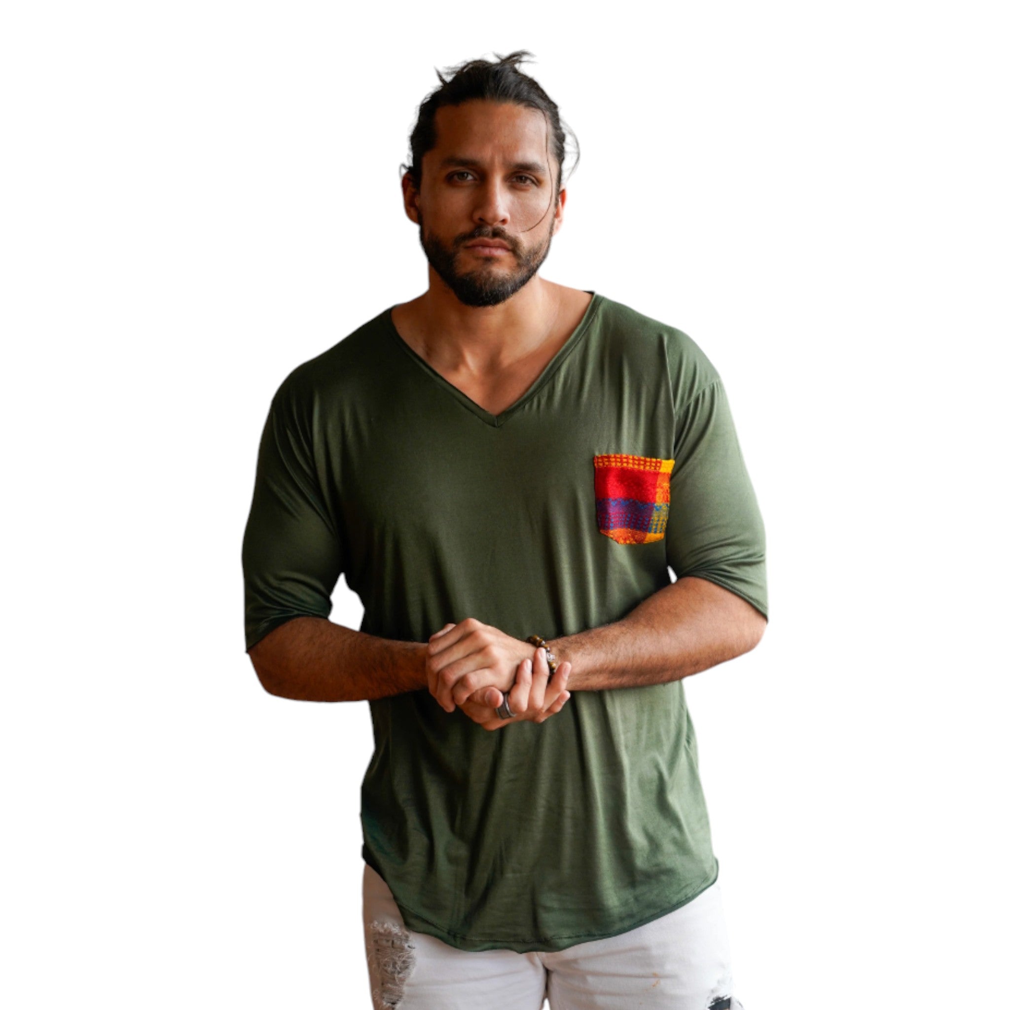 Pancho's Blanket - Heritage Stripe T-Shirt - Green