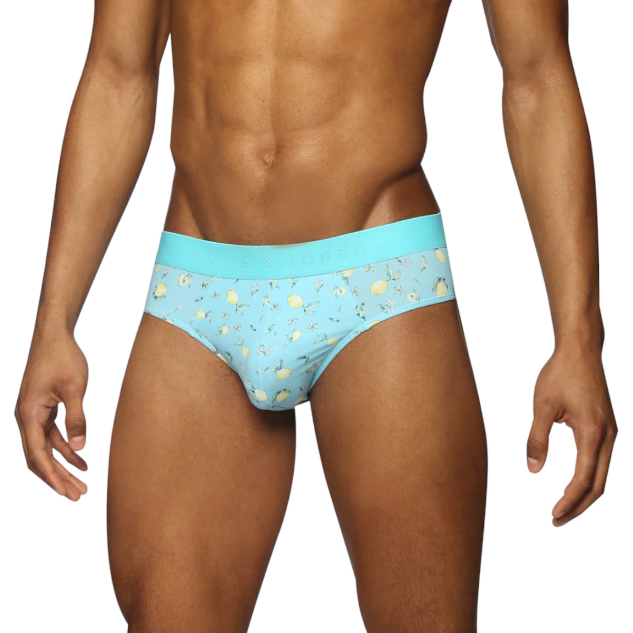 Blue patterned brief