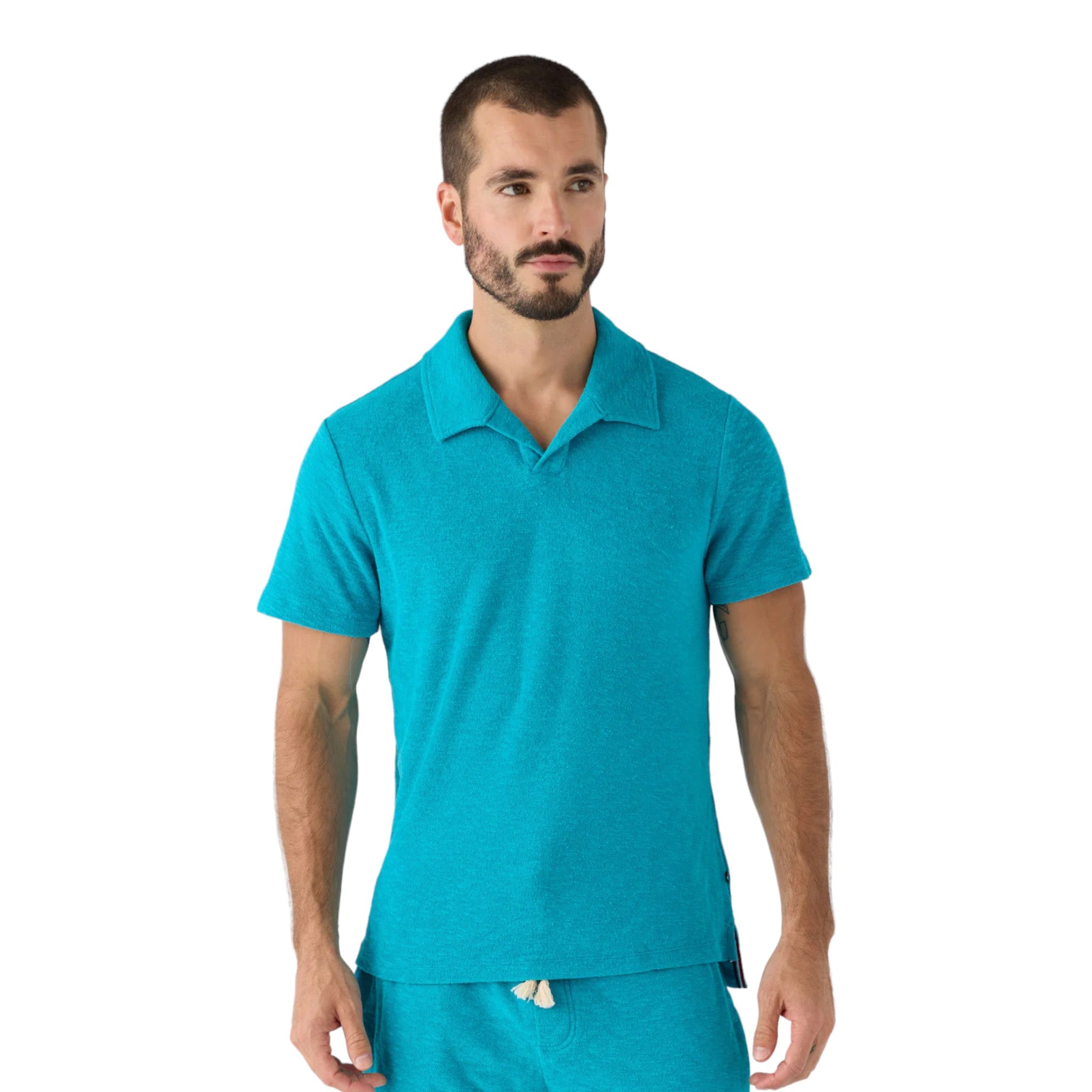 Sol Angeles - Loop Terry S/S Polo - Baltic