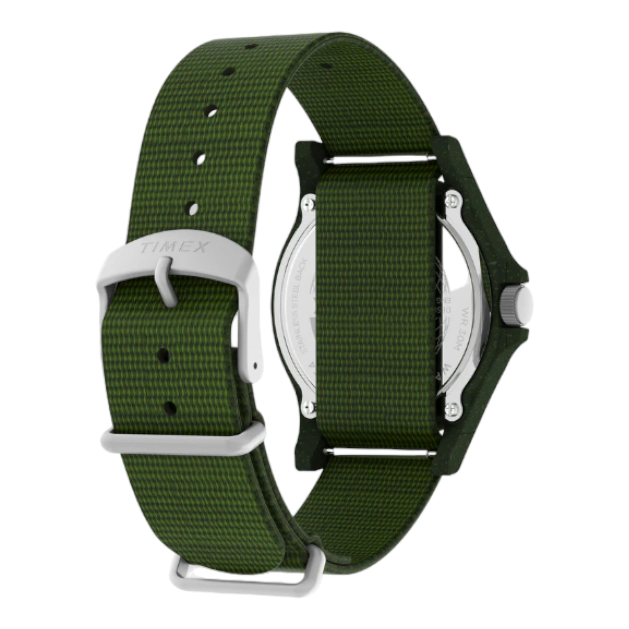 Timex - Reclaim Ocean 40mm Recycled Fabric Strap Watch - Green