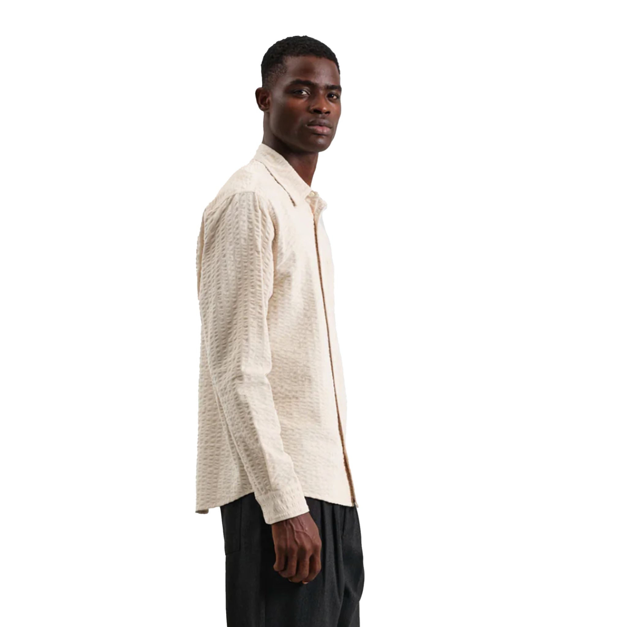 Wax London - Shelly Seersucker Cord Shirt - Stone