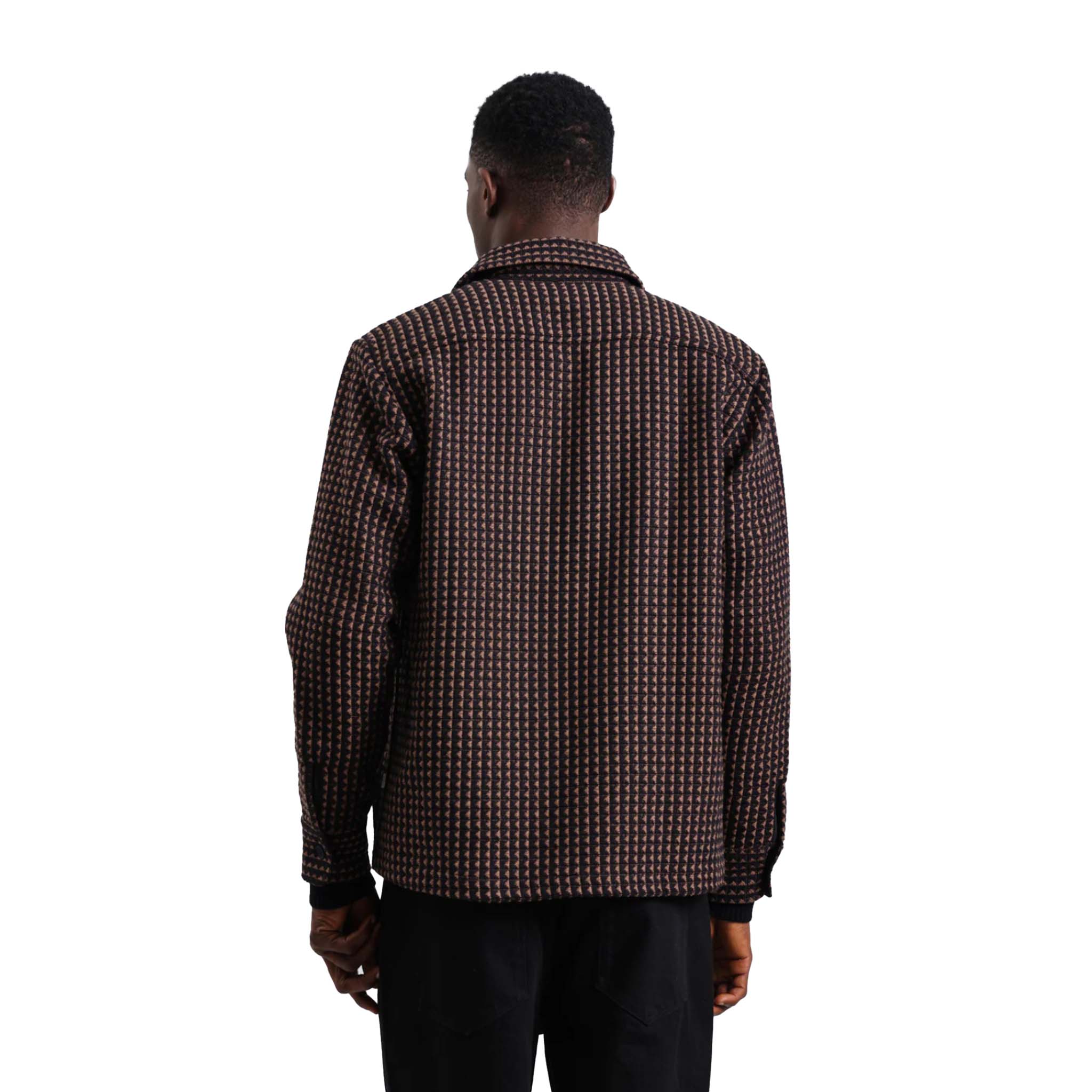 Wax London - Whiting Frome Overshirt - Black / Beige