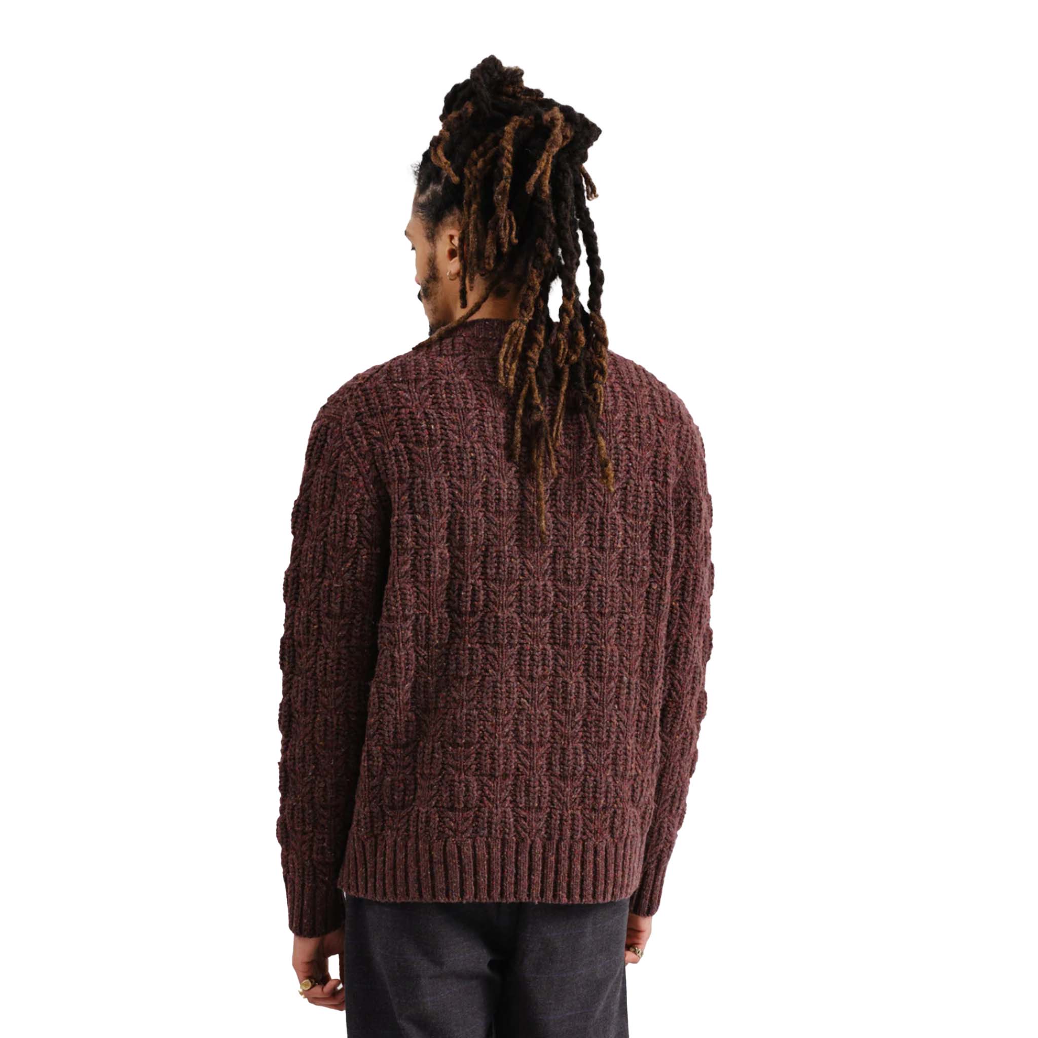 Wax London - Wilde Checkerboard Leaf Sweater - Brown