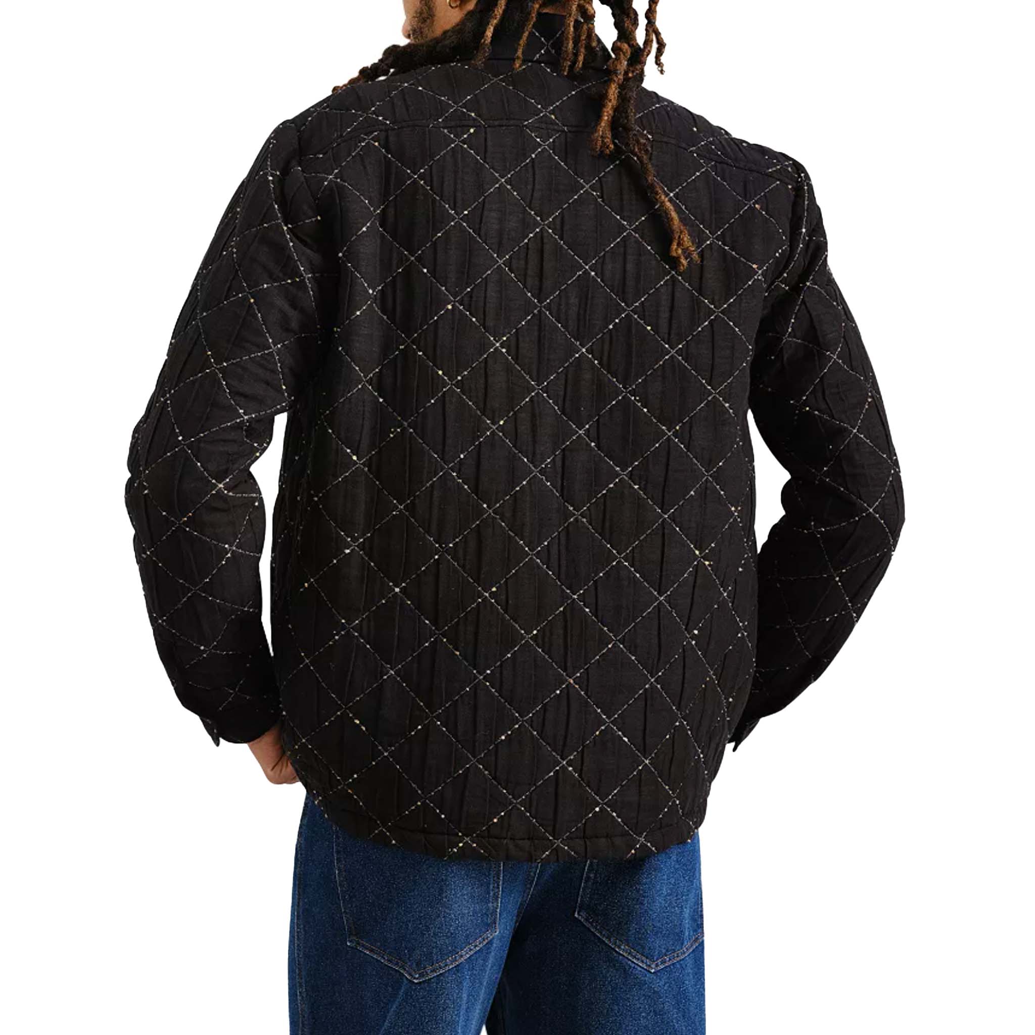 Wax London - Whiting Quilted Tweed Overshirt - Black