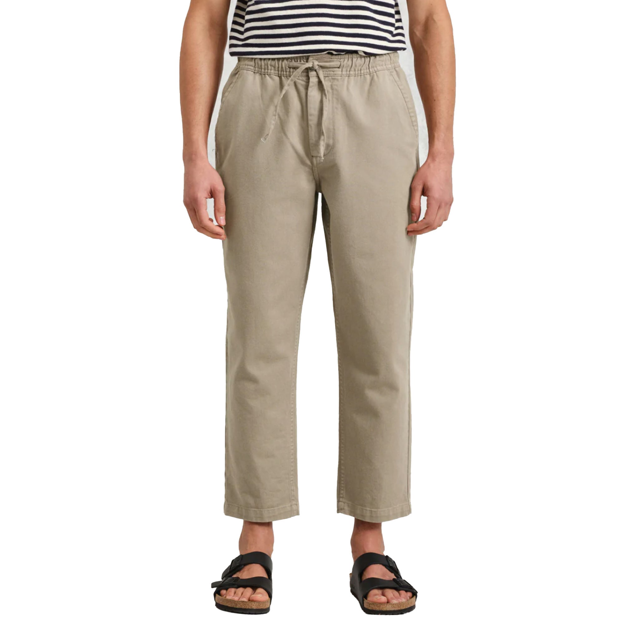 Wax London - Kurt Organic Cotton Twill Trouser - Light Khaki