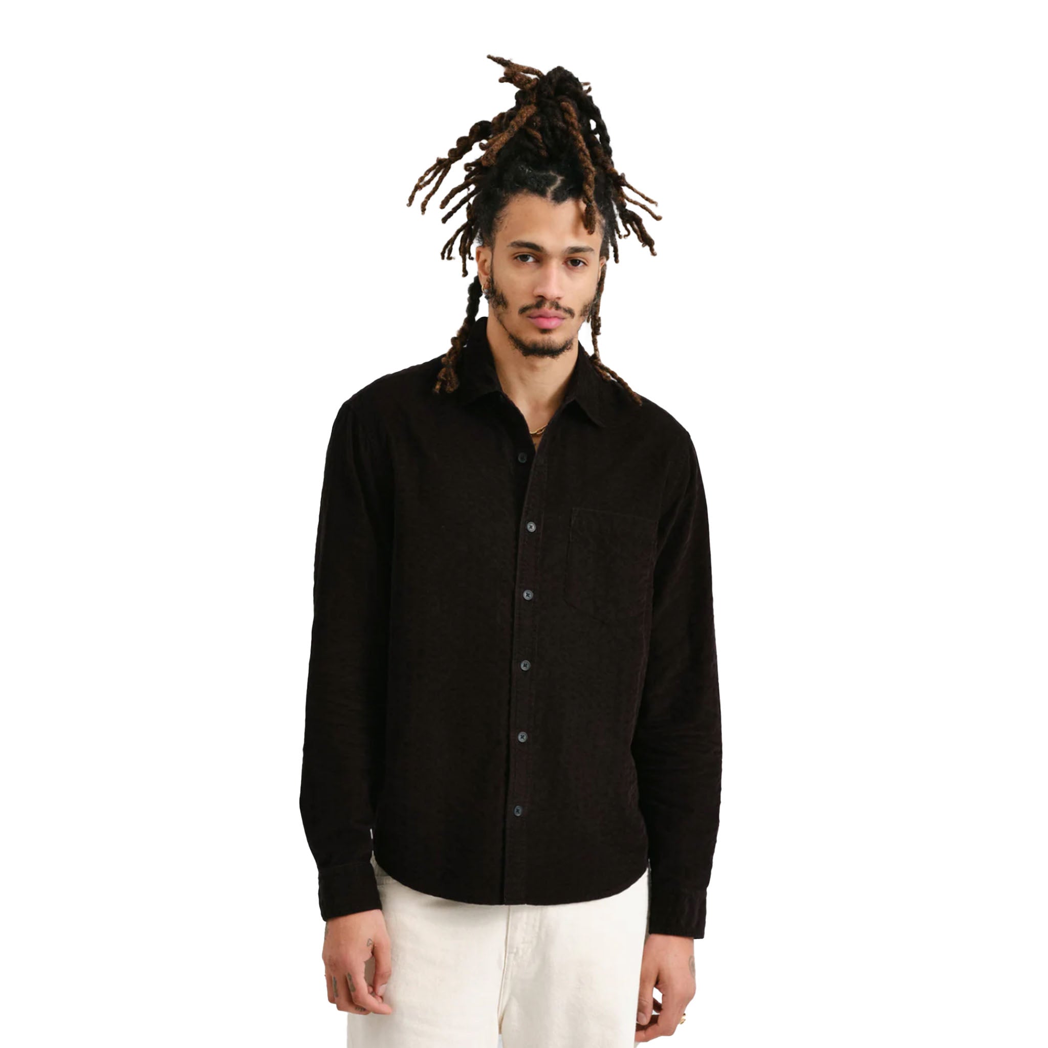 Wax London - Shelly Seersucker Cord Shirt - Black