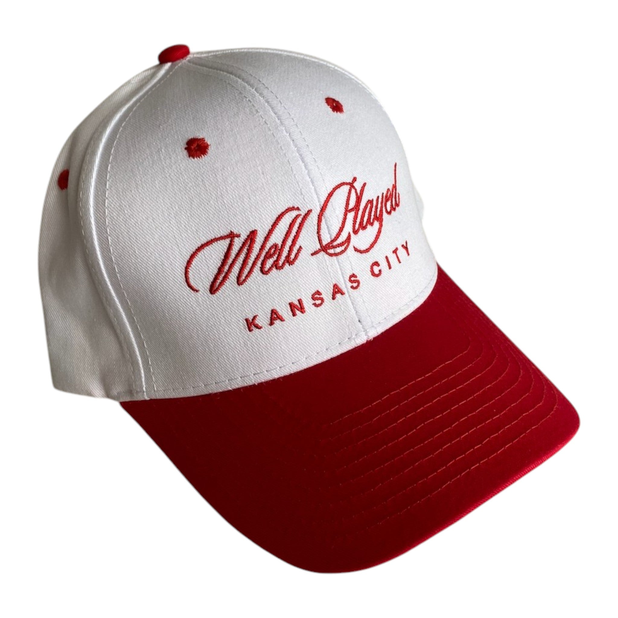 Well Played - Two Toned Script Hat - Red / White