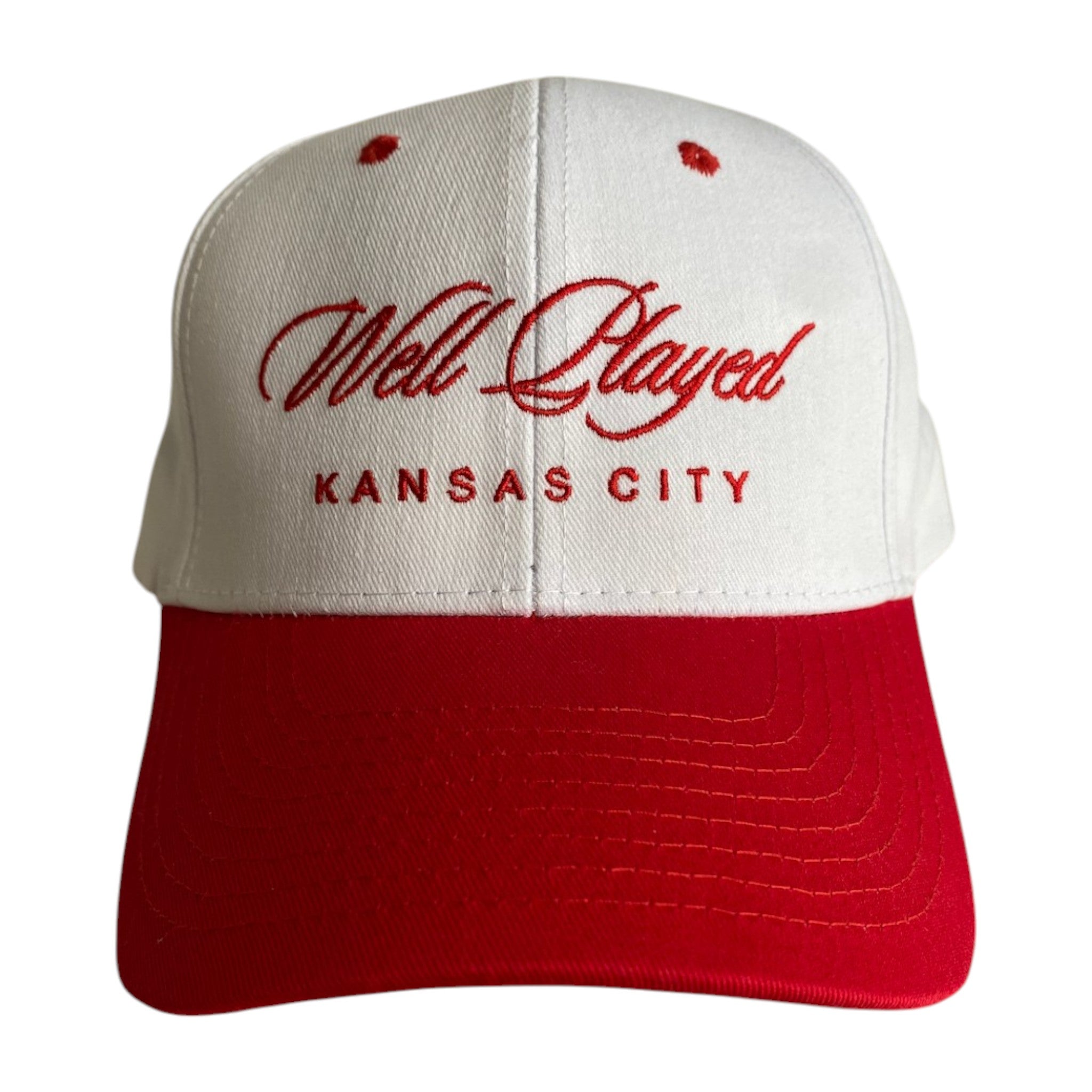 Well Played - Two Toned Script Hat - Red / White