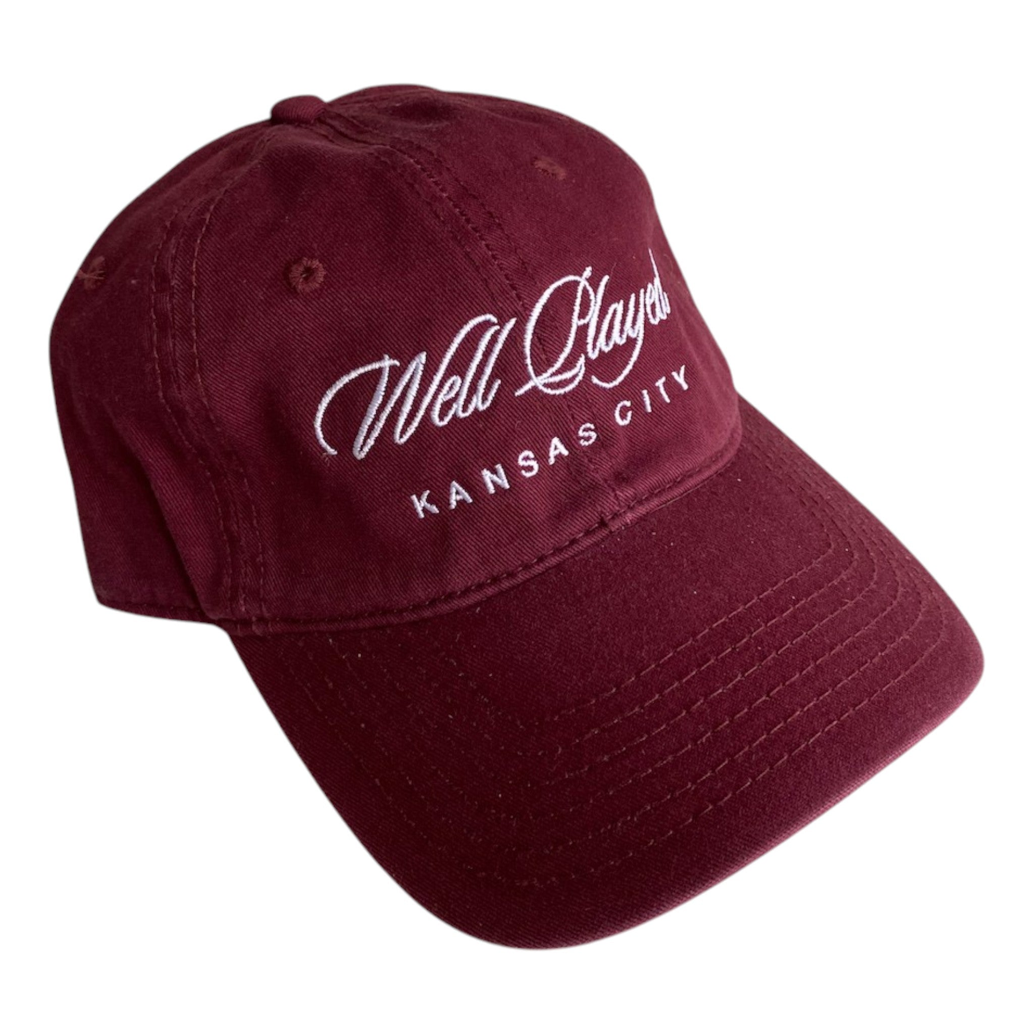 Well Played - Script Dad Hat - Maroon