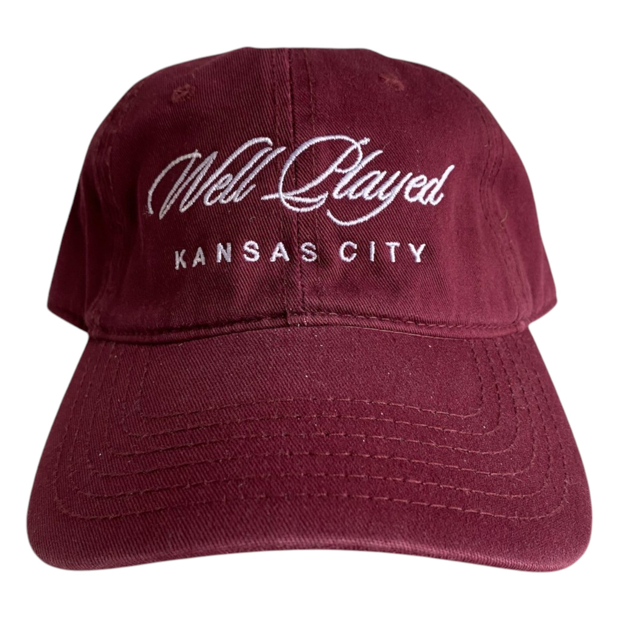 Well Played - Script Dad Hat - Maroon