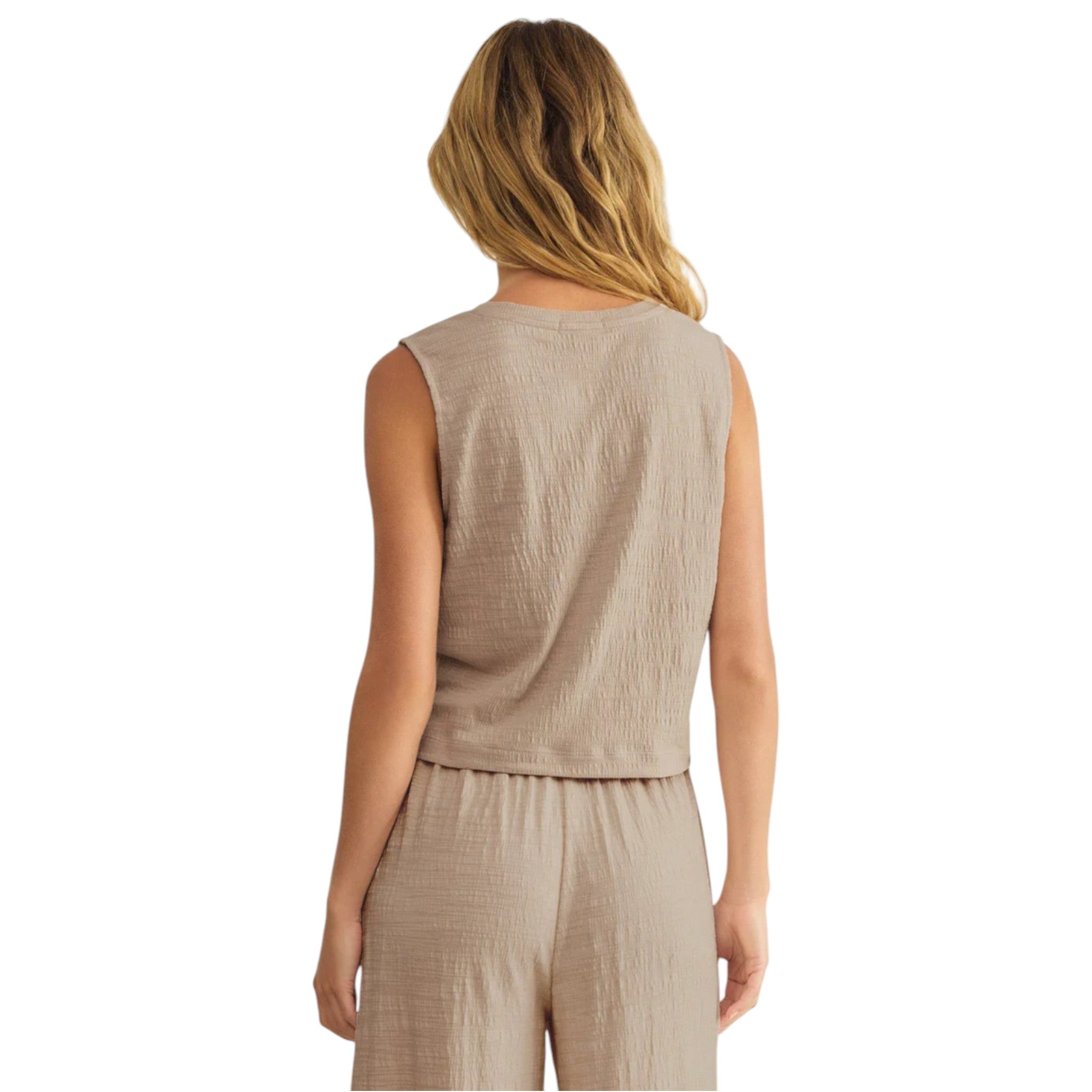 ZSupply - Sloane Textured Slub Top - Parchment