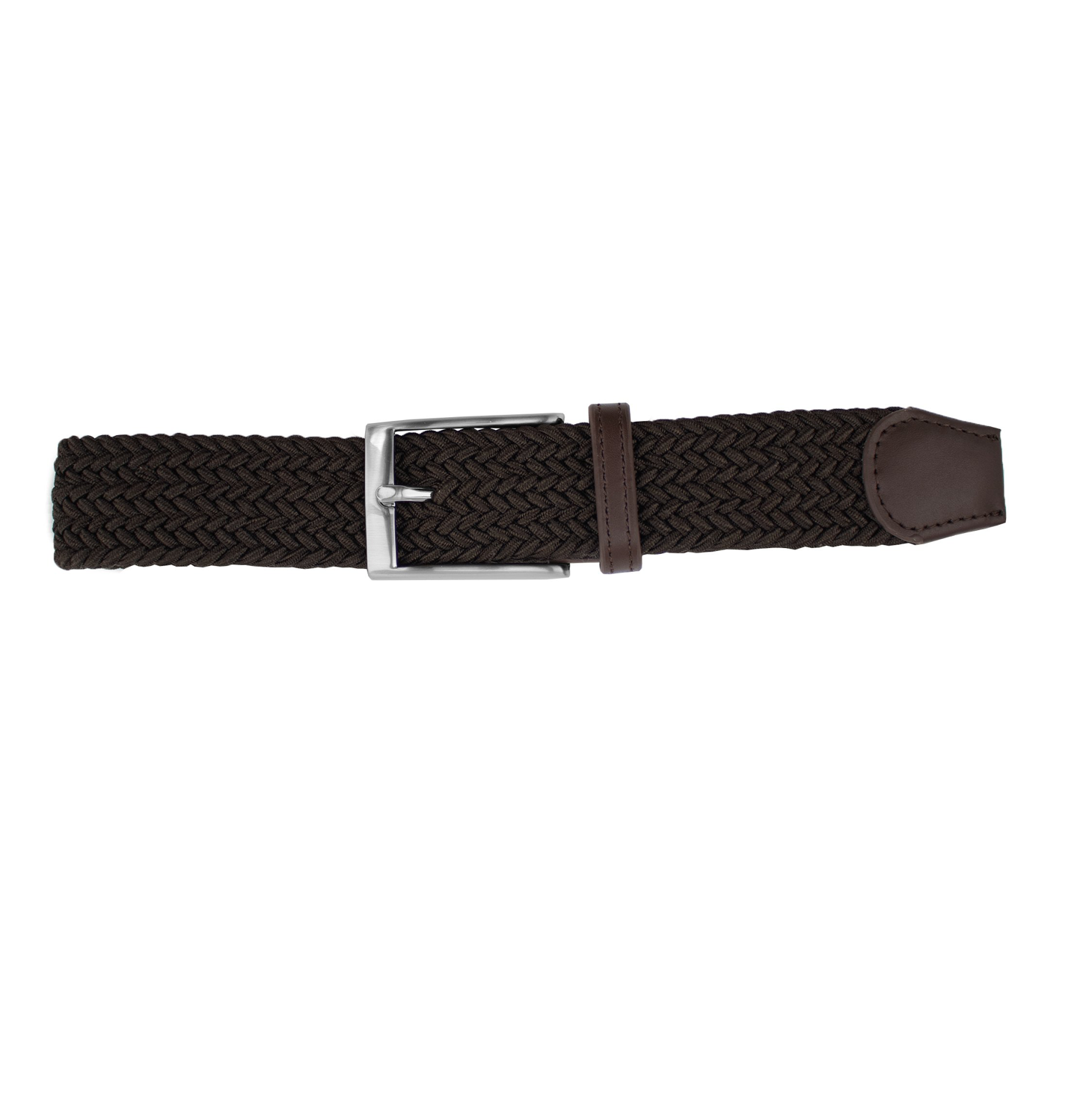 Dark brown braided belt