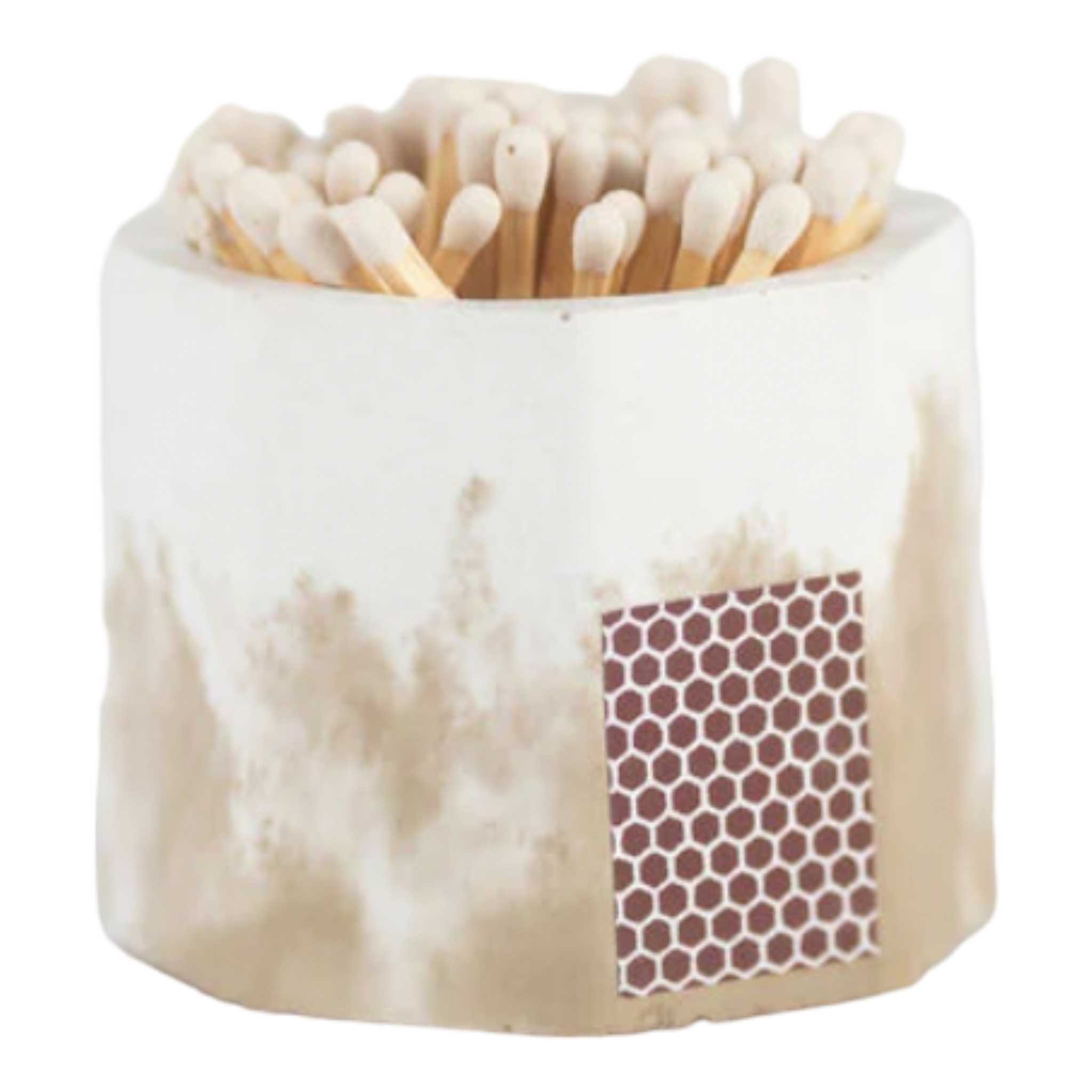 Tenn Prairie - Match Holder With Striker - Taupe & White