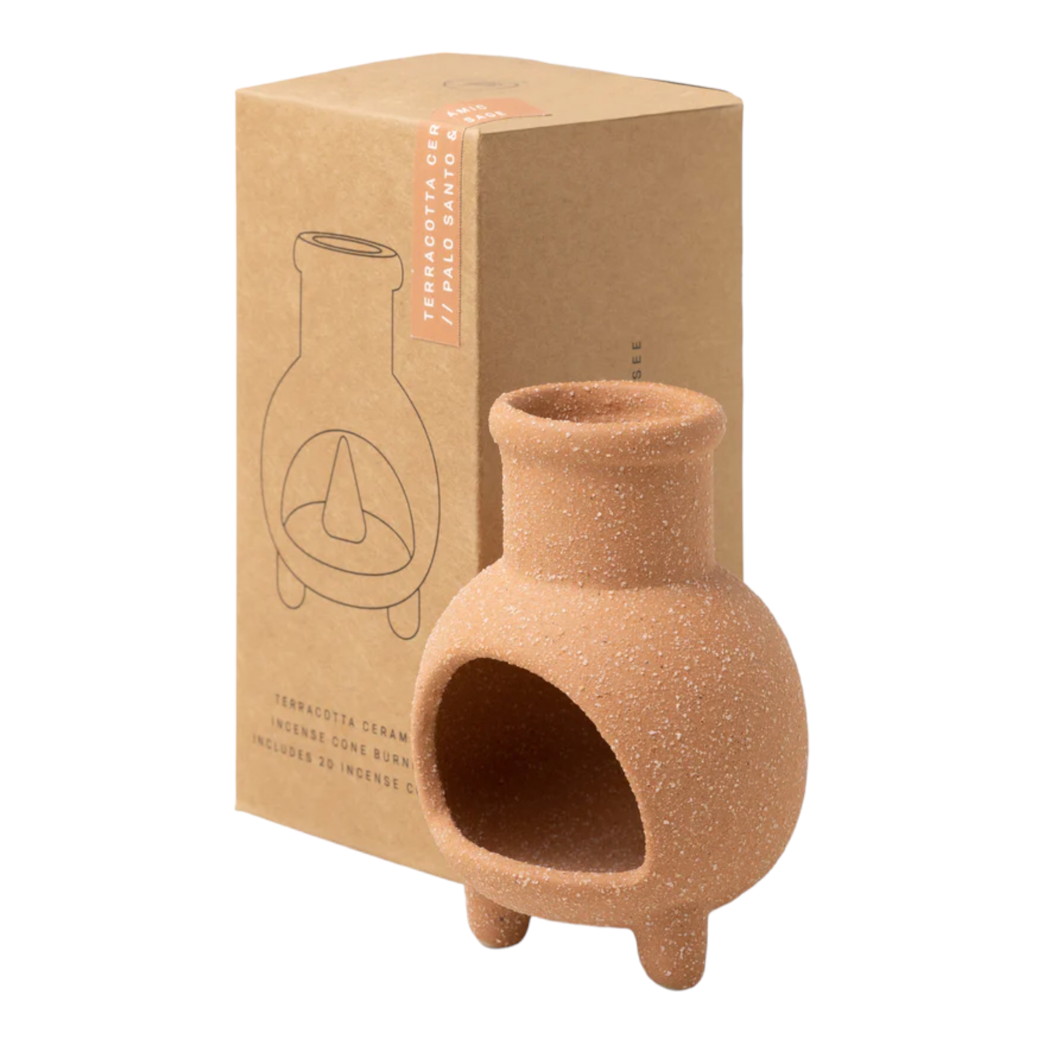 Paddywax - Ceramic Chimnea Incense Cone Holder - Terracotta